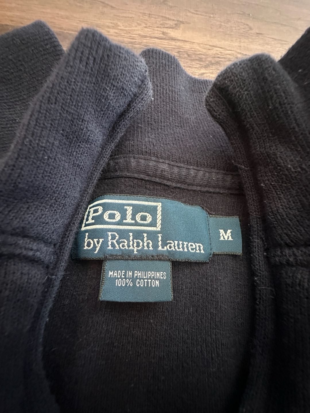 Polo Ralph Lauren Estate-Rib Quarter-Zip Pullover Size M Navy 5