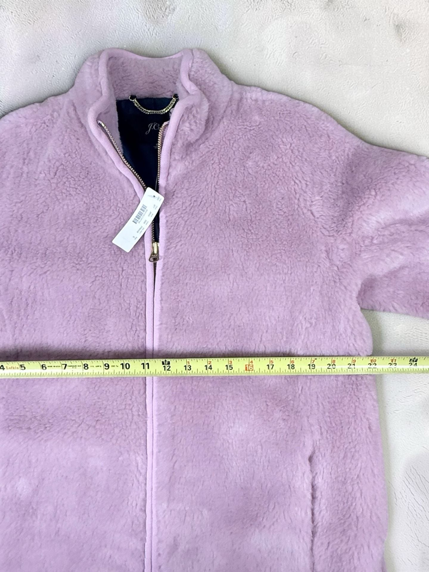 Women’s J.Crew Zip-Up Teddy Fleece Coat Jacket Purple Brand New With tags Sz S 10