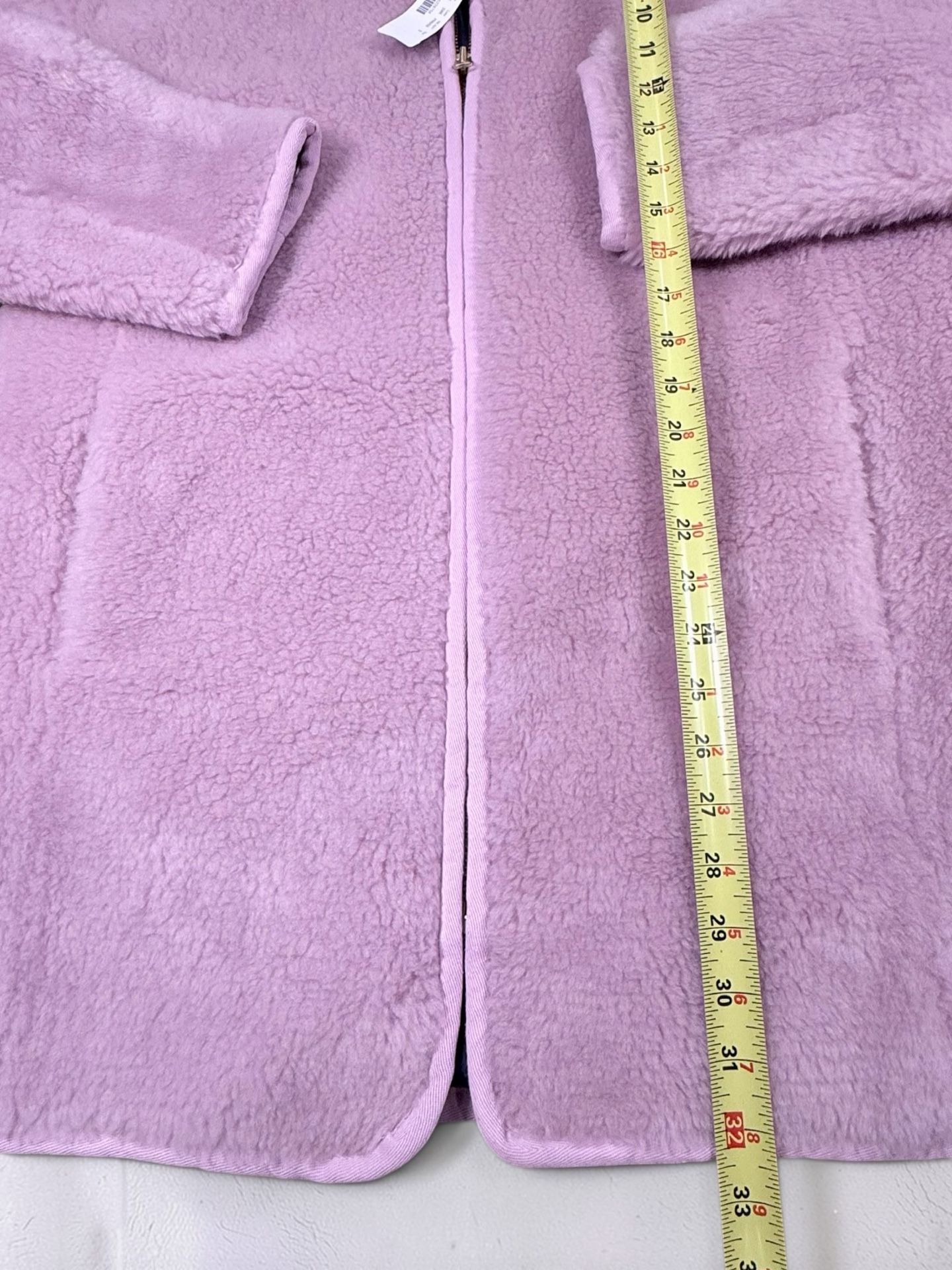 Women’s J.Crew Zip-Up Teddy Fleece Coat Jacket Purple Brand New With tags Sz S 11