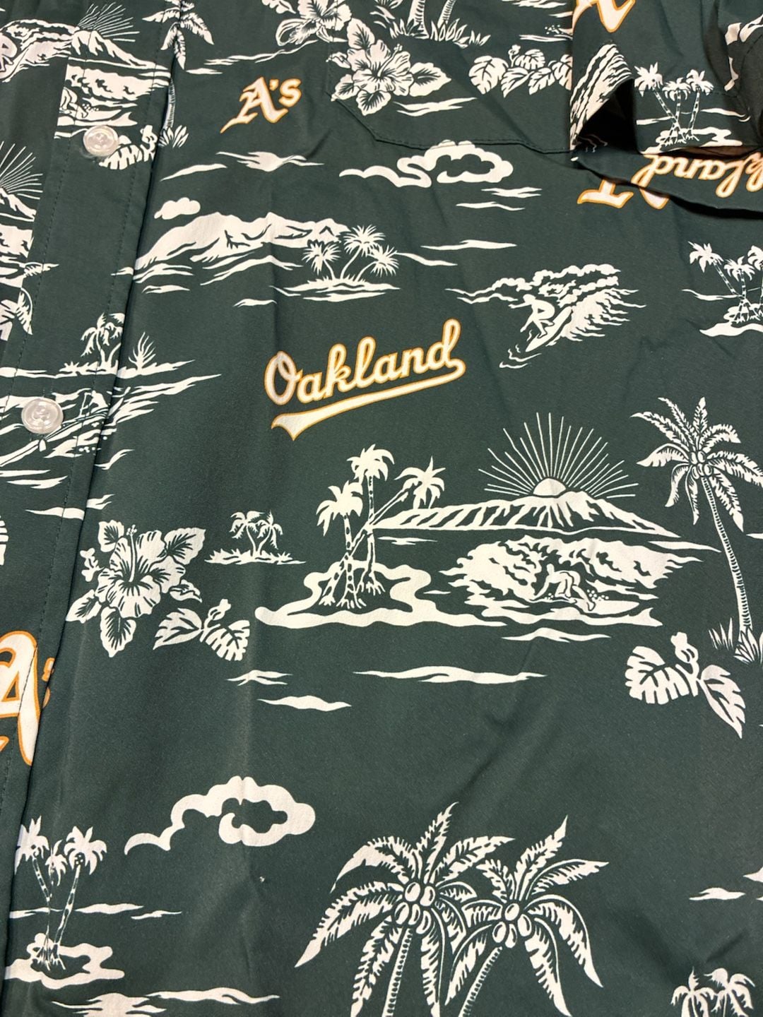 Reyn Spooner Oakland Athletics Kekai Performance Shirt Size 3XL 3