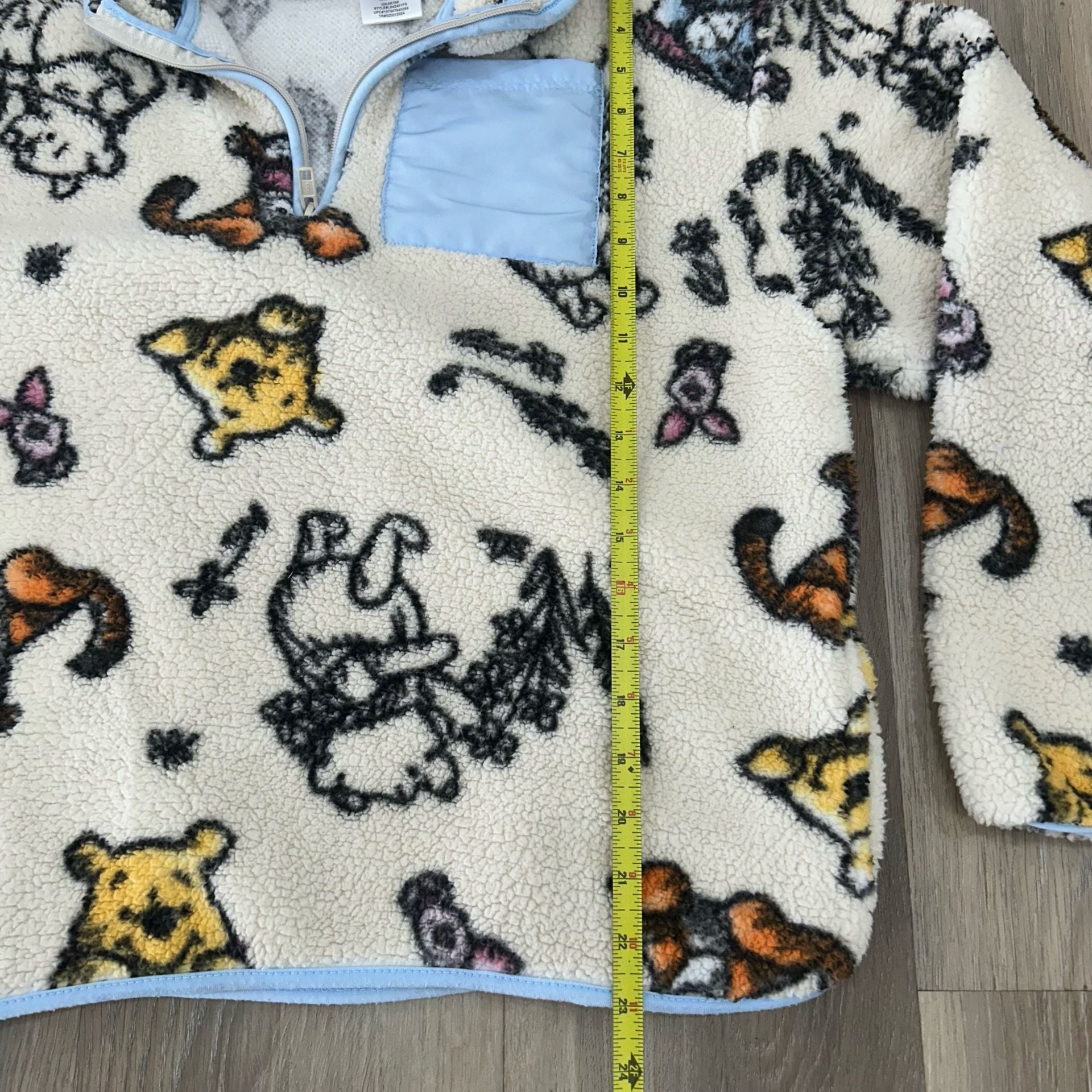 Disney Winnie The Pooh Fleece Size XS Quarter Zip Pullover 4