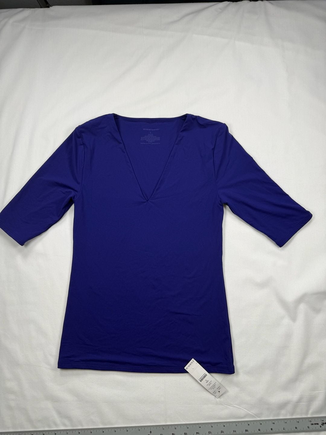 White House Black Market WHBMFORME Half Sleeve Top Size S Midnight Indigo 2