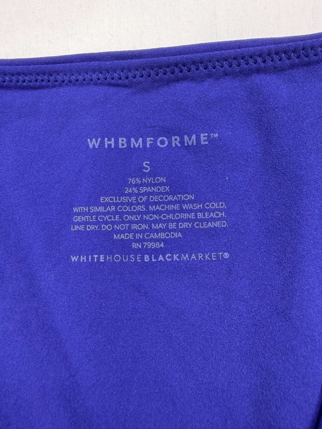 White House Black Market WHBMFORME Half Sleeve Top Size S Midnight Indigo 5