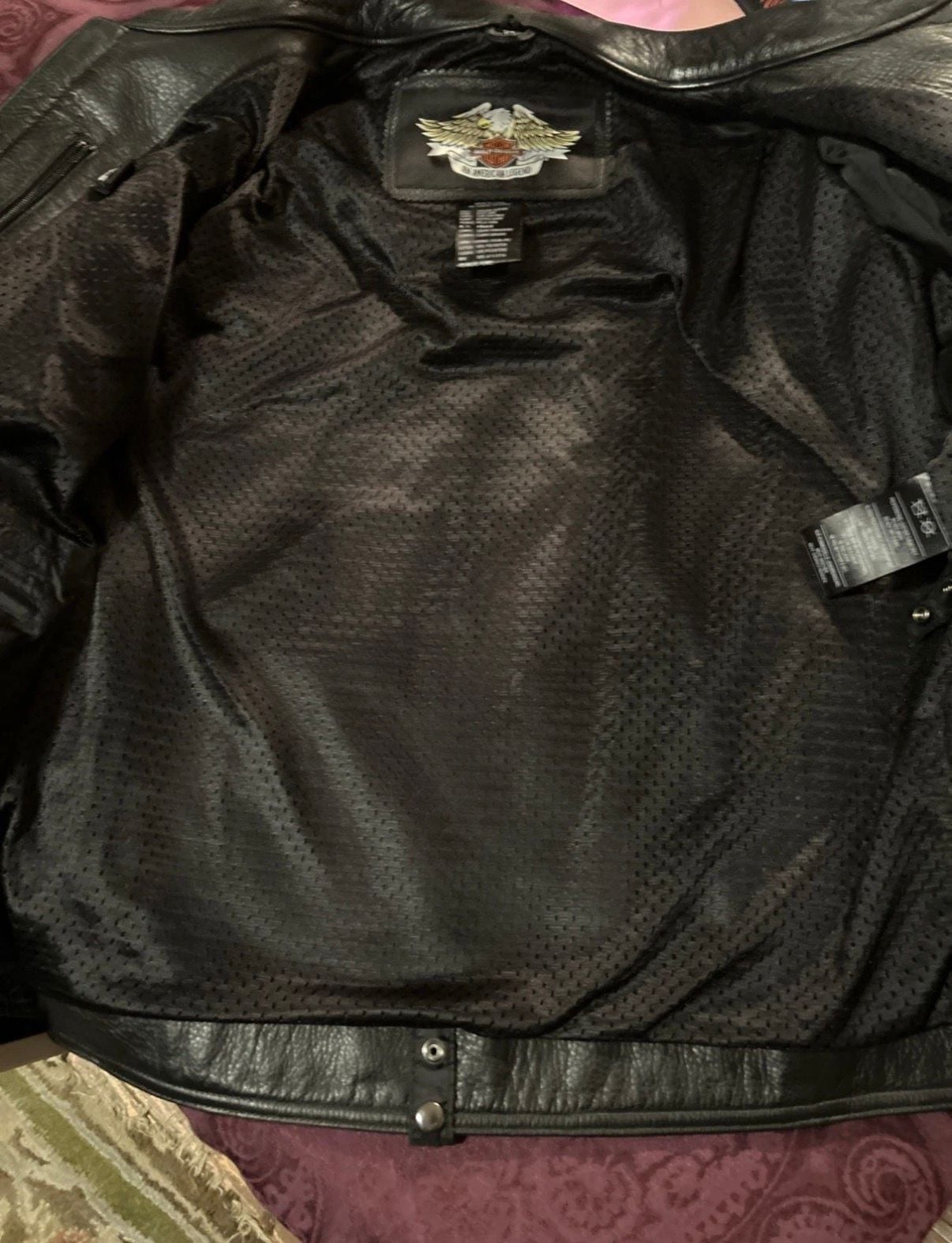 3-in-1 Harley Davidson Leather Motorcycle Jacket REFLECTIVE 6