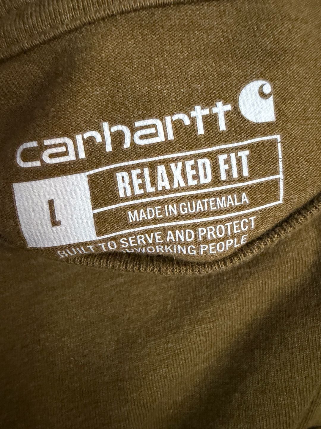 Carhartt Relaxed Fit Pocket T-Shirt Size L Golden Grass 4