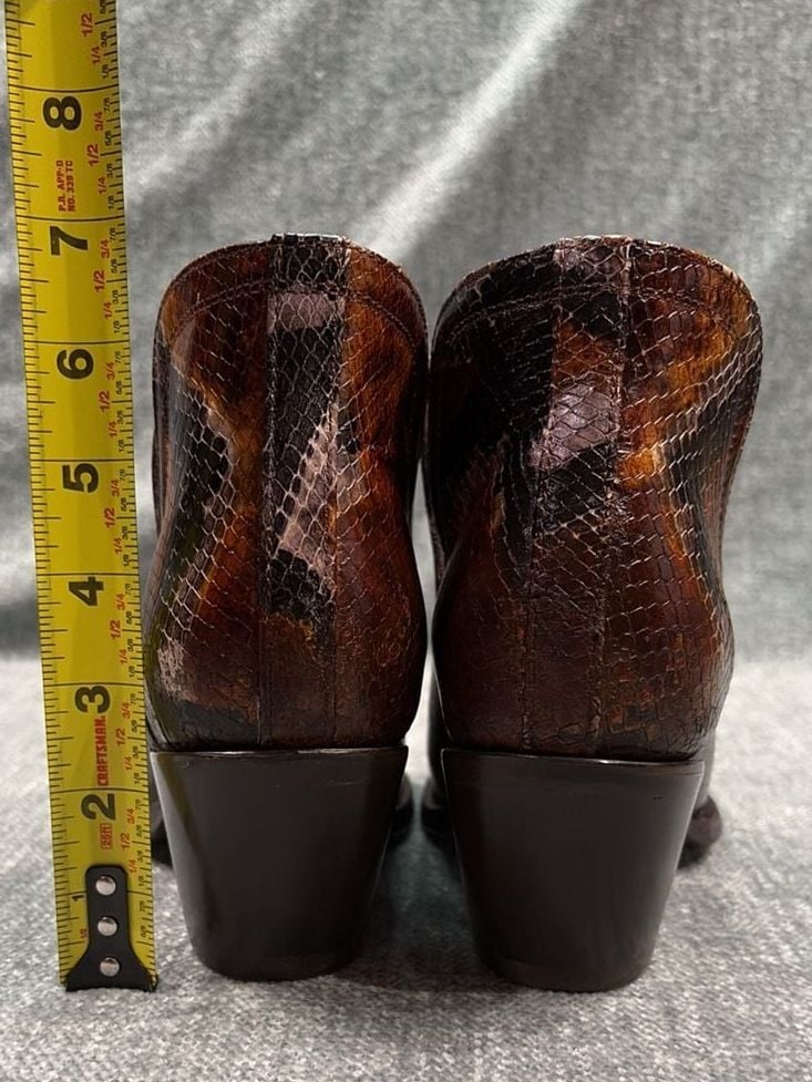 Ariat Dixon Western Boot Size 7 Brown Snake Print Leather Women’s 5
