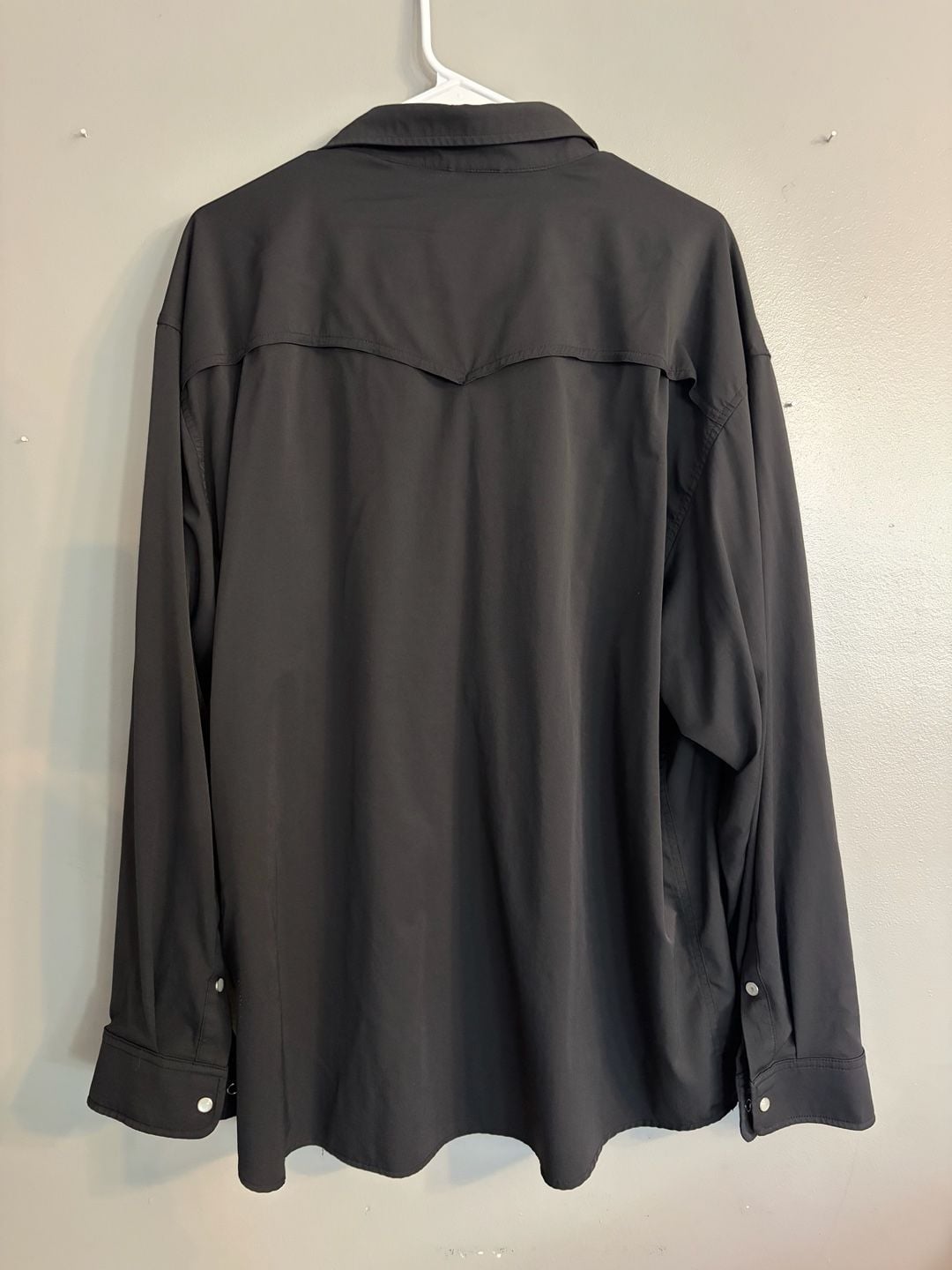 Poncho Western Pearl Snap Long Sleeve Shirt Size XXL Black 6