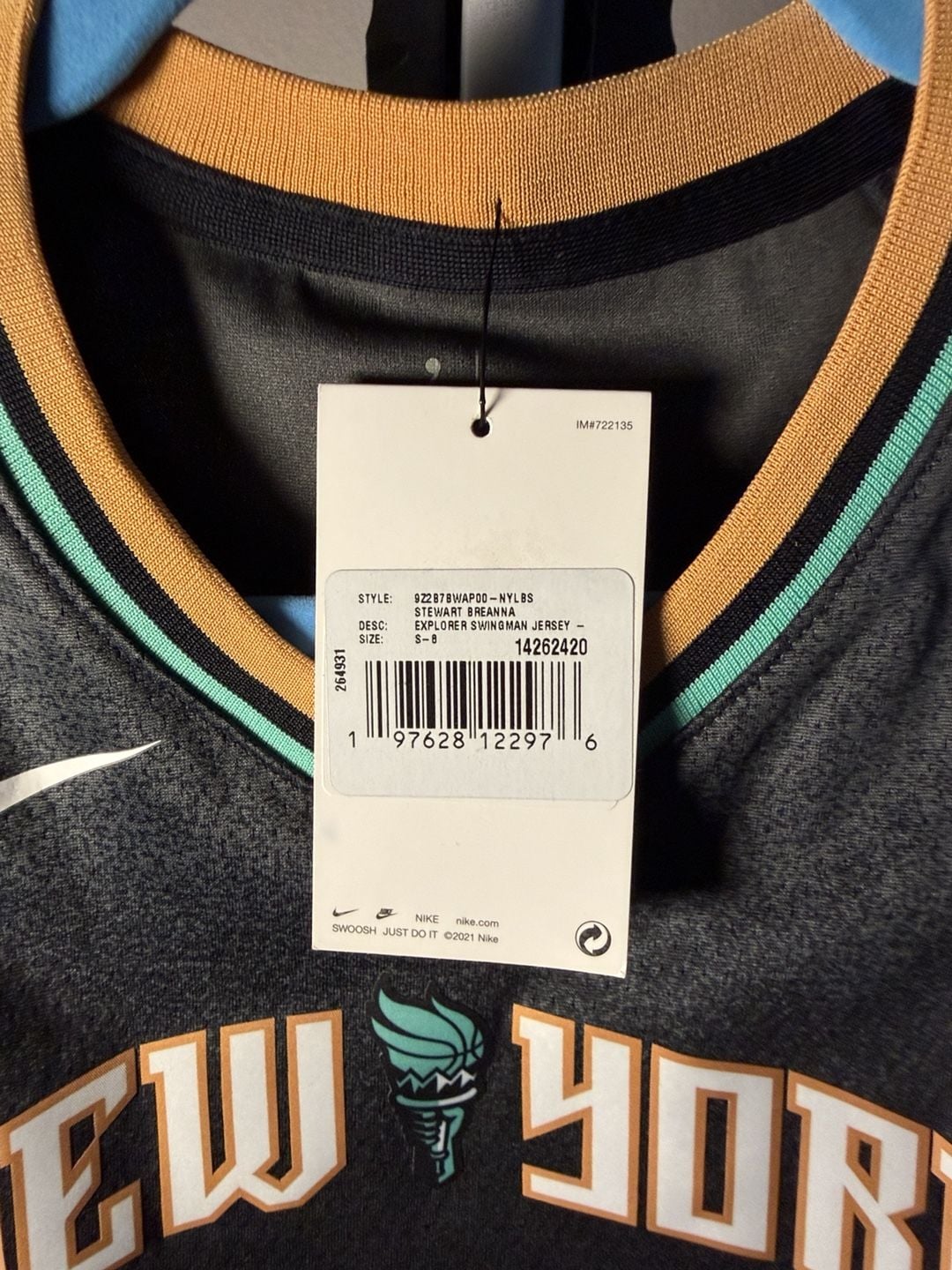 Nike Breanna Stewart New York Liberty Explorer Jersey Size S Black 4