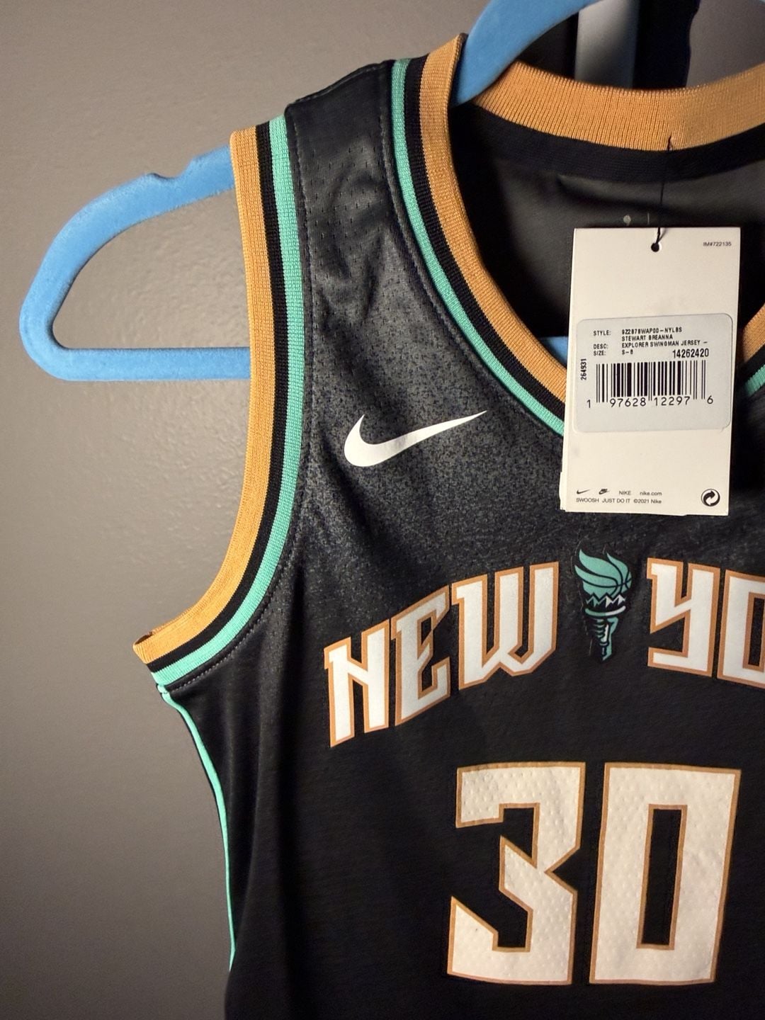 Nike Breanna Stewart New York Liberty Explorer Jersey Size S Black 5