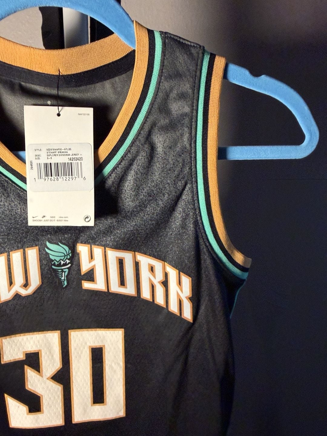 Nike Breanna Stewart New York Liberty Explorer Jersey Size S Black 6