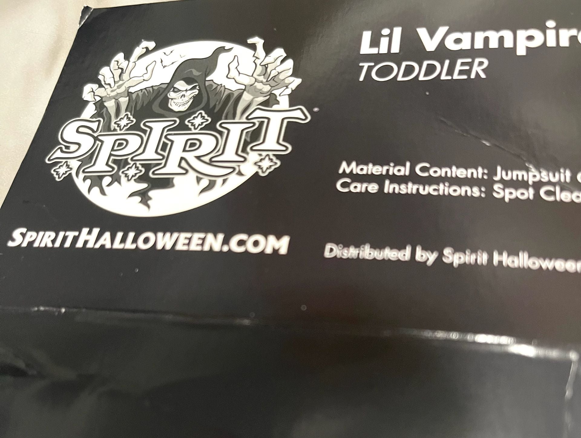 Spirit Halloween Toddler Dracula Vampire Costume Size S 4-6 9