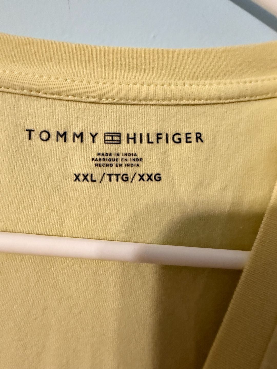 Tommy Hilfiger Crew Neck T-Shirt Size XXL Yellow Logo 3