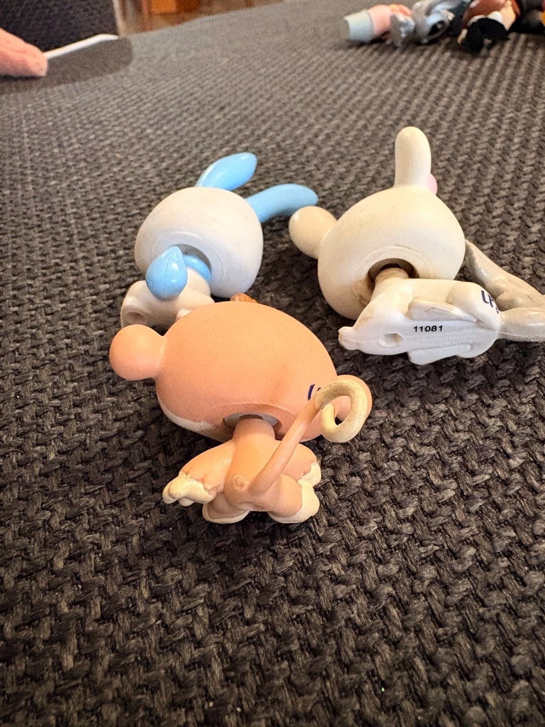 Littlest Pet Shop Figures Lot of 3 Chinchilla Rabbit Monkey 8