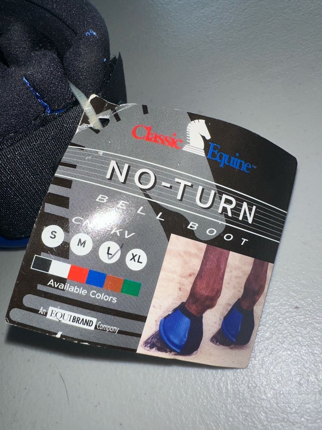 Classic Equine No-Turn Bell Boot Large Royal Blue 2