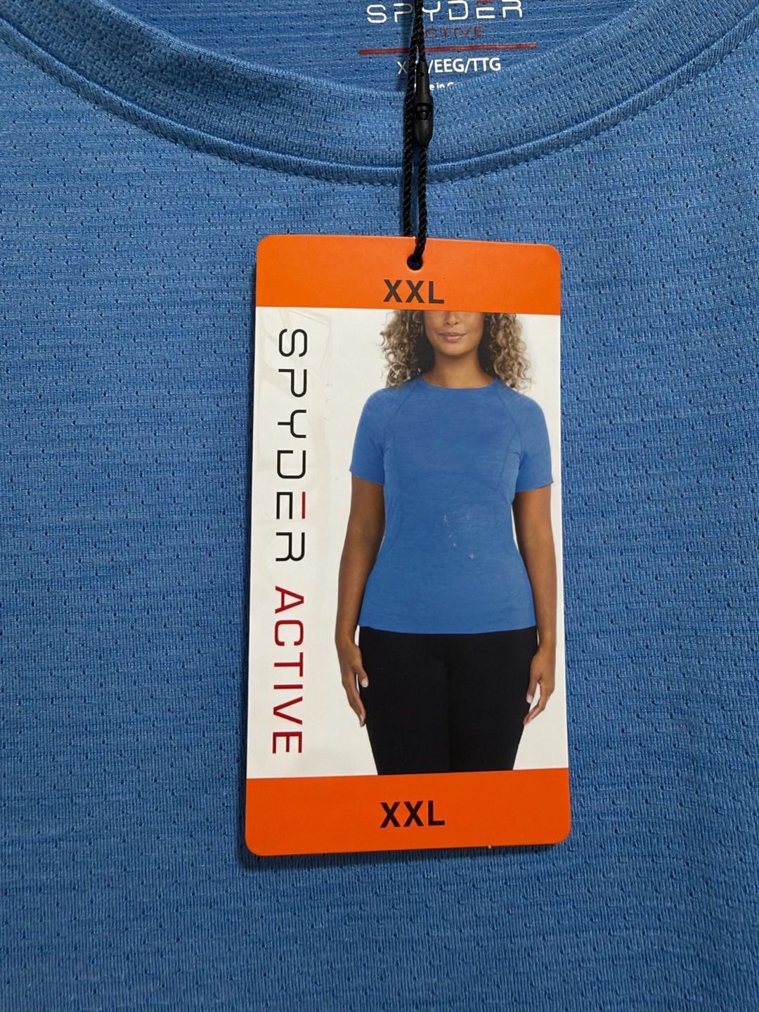 Spyder Active T-Shirt & Fabletics biker shorts size xxl 2