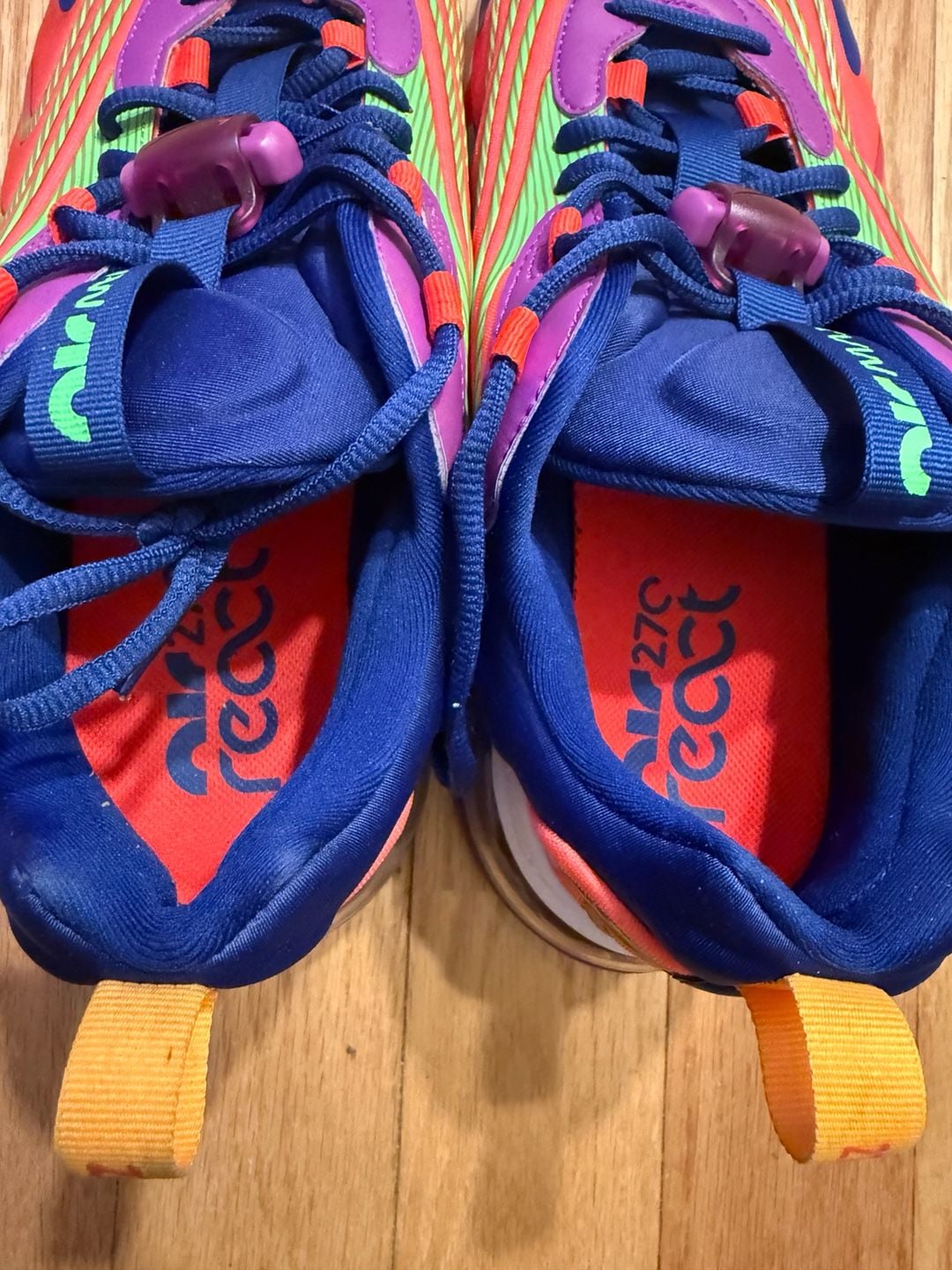 Nike Air Max 270 React Eng Laser Crimson Orange Purple 4