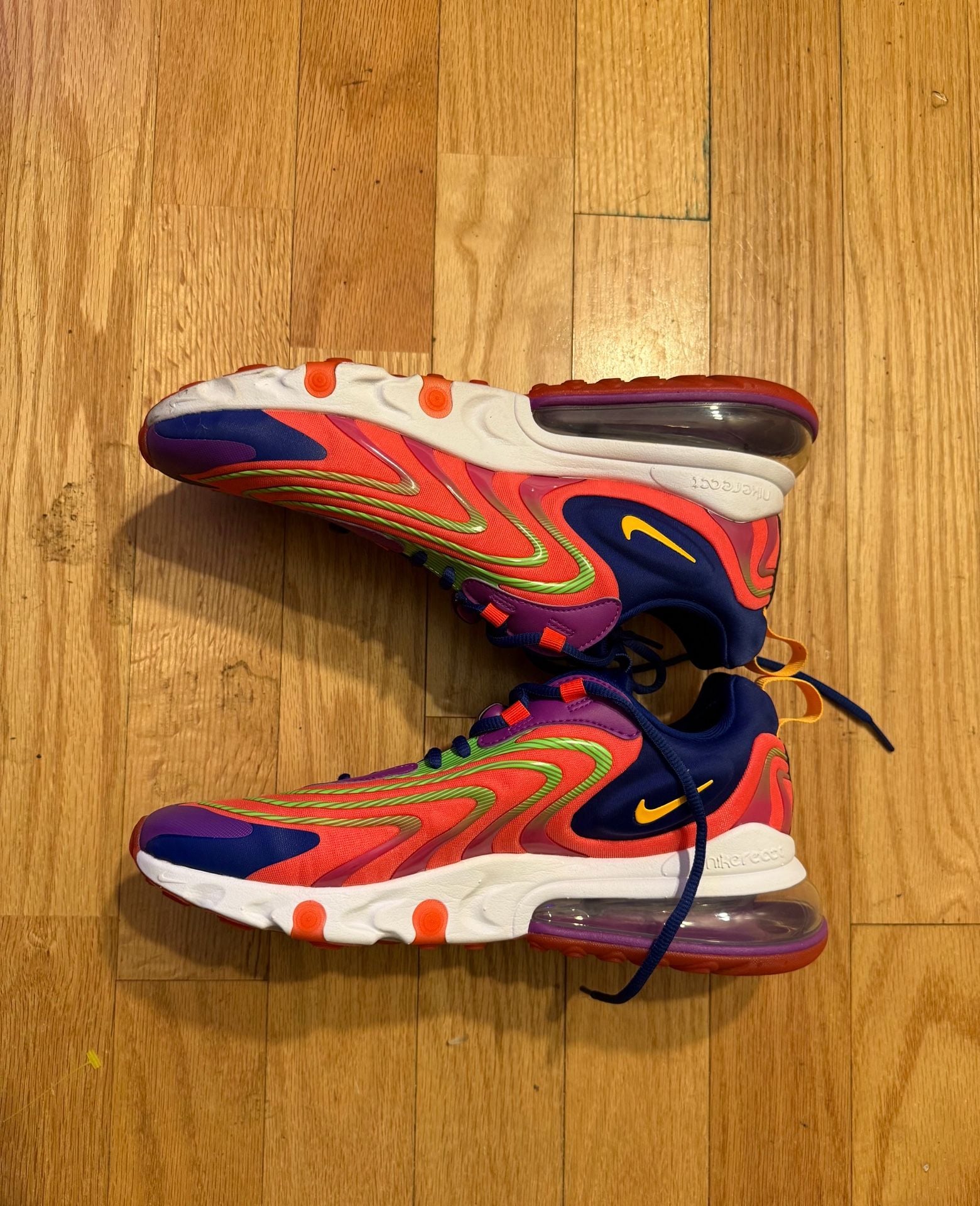 Nike Air Max 270 React Eng Laser Crimson Orange Purple 5