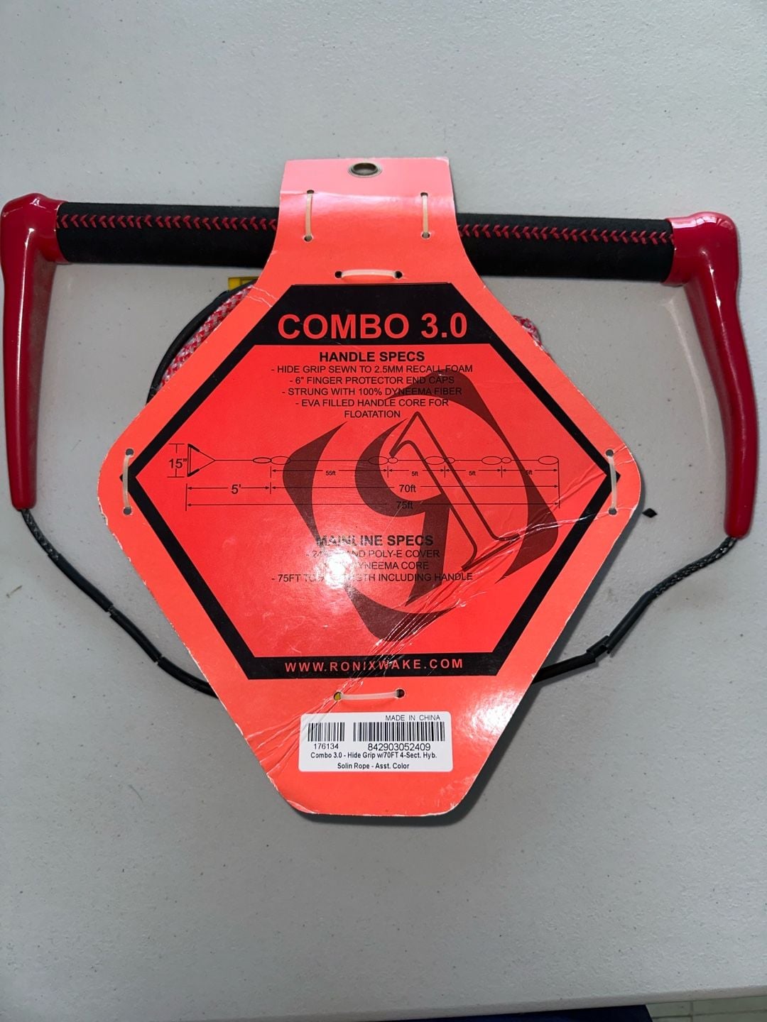 Ronix Combo 3.0 Wakeboard Rope And Handle Red 2