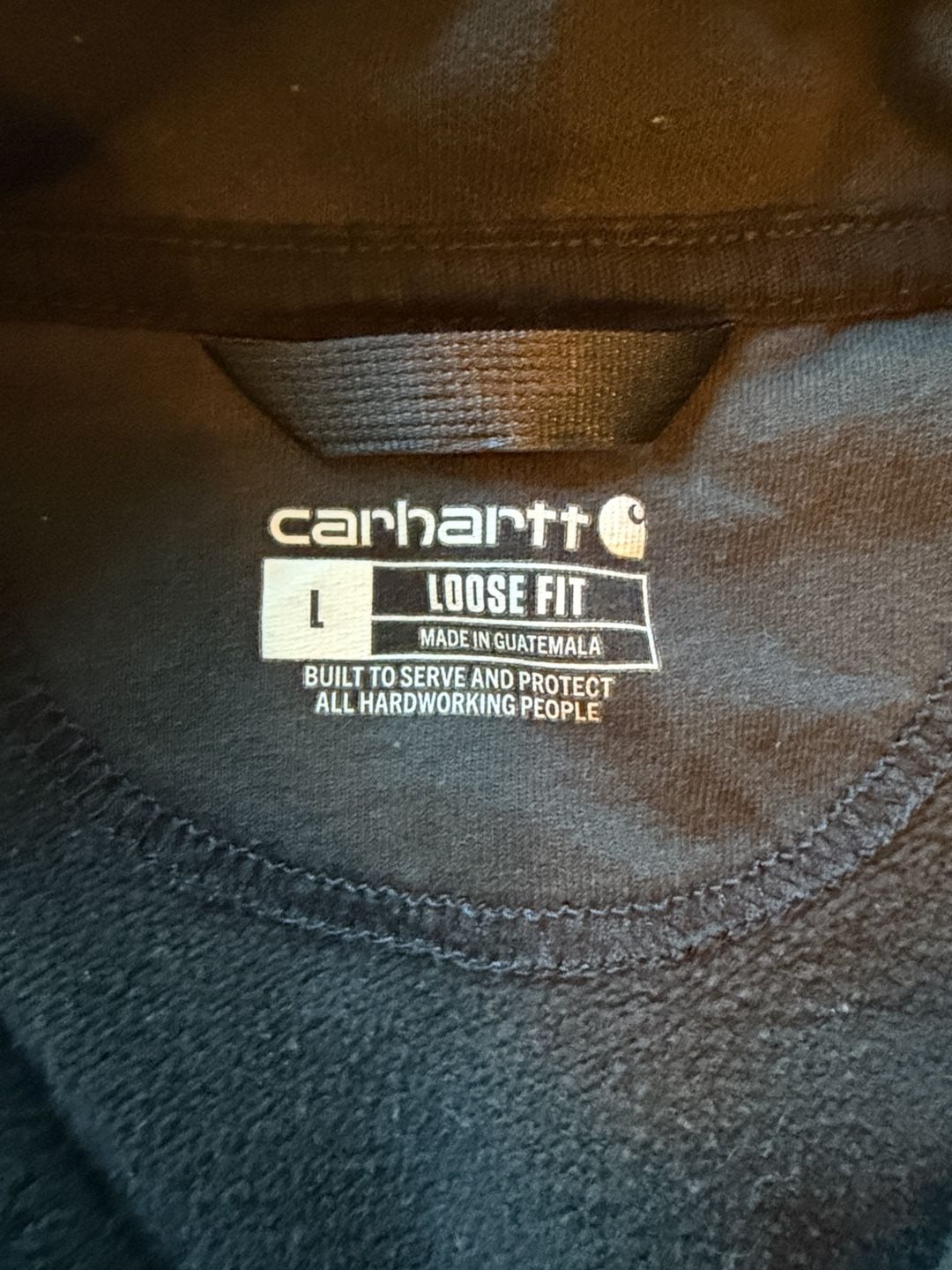 Carhartt Marquette 1/4-Zip Mock-Neck Sweatshirt Size L Black 3