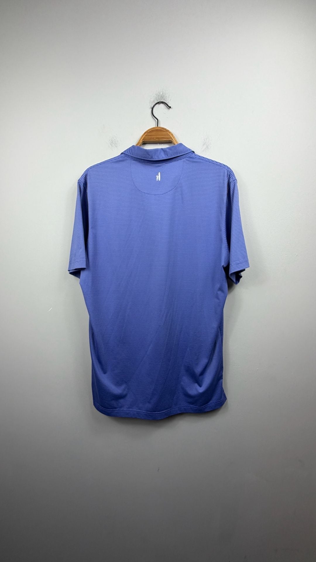 Johnnie-O Polo Shirt Size M Blue Stripe Golf Rollins College Logo 6