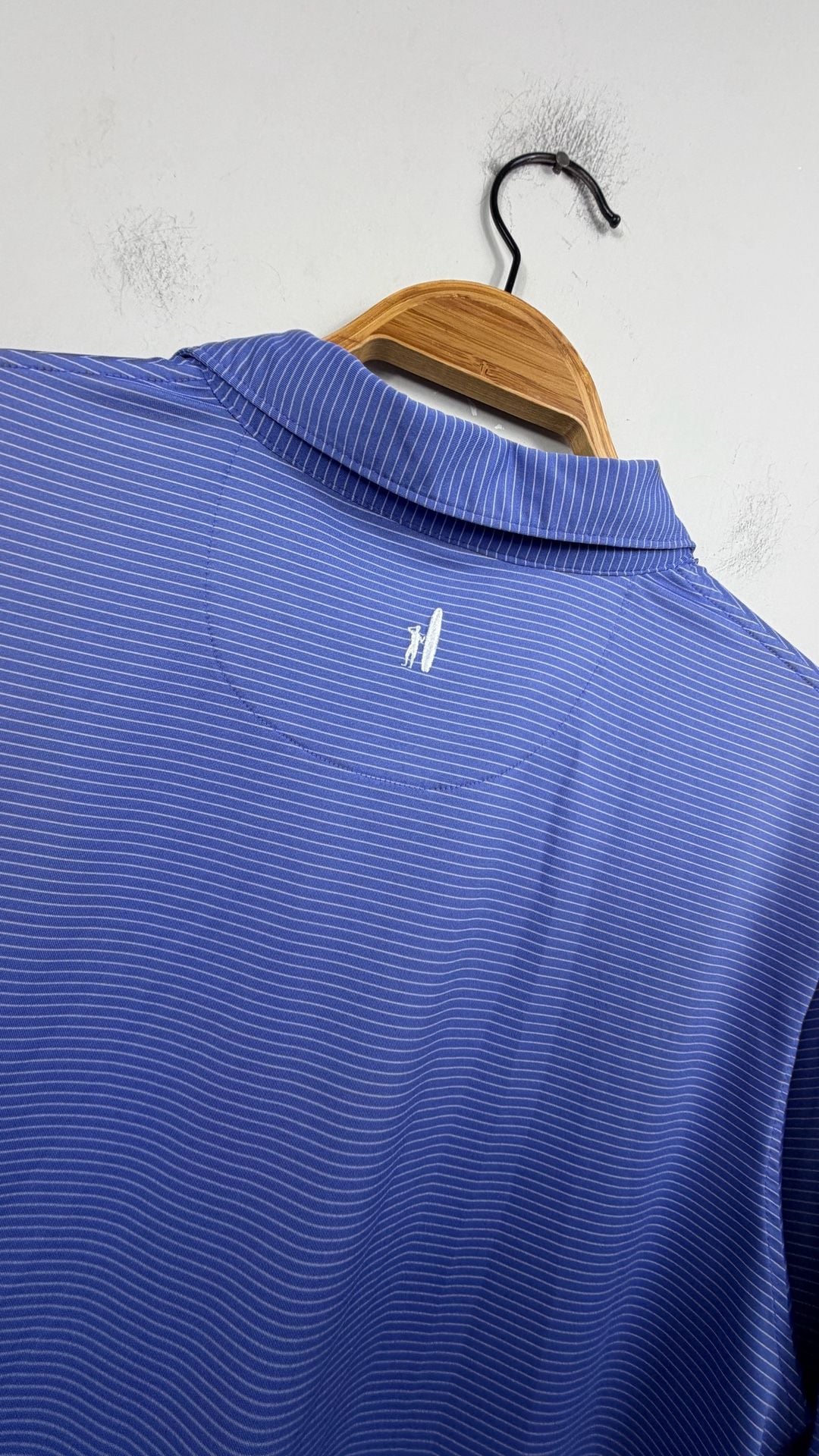 Johnnie-O Polo Shirt Size M Blue Stripe Golf Rollins College Logo 7