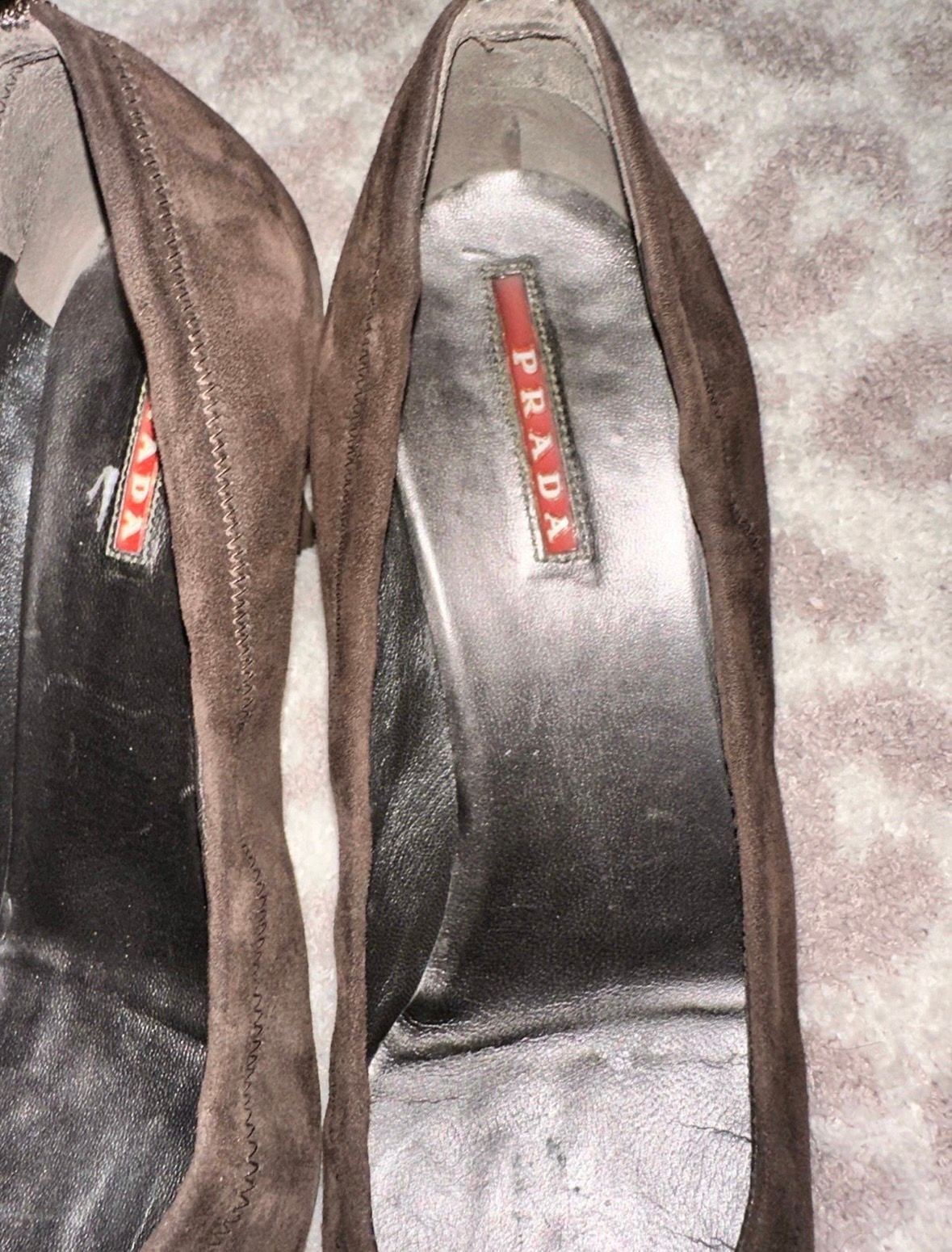 Prada Suede Pumps Brown 3