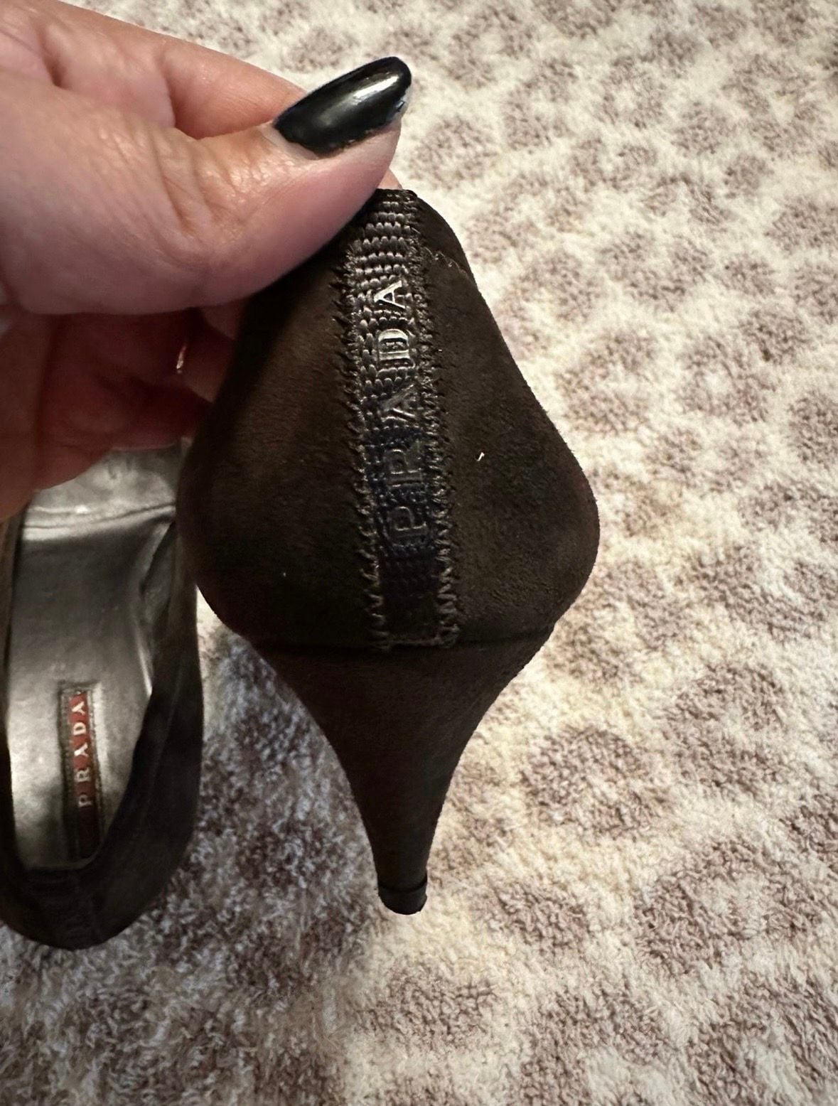 Prada Suede Pumps Brown 5