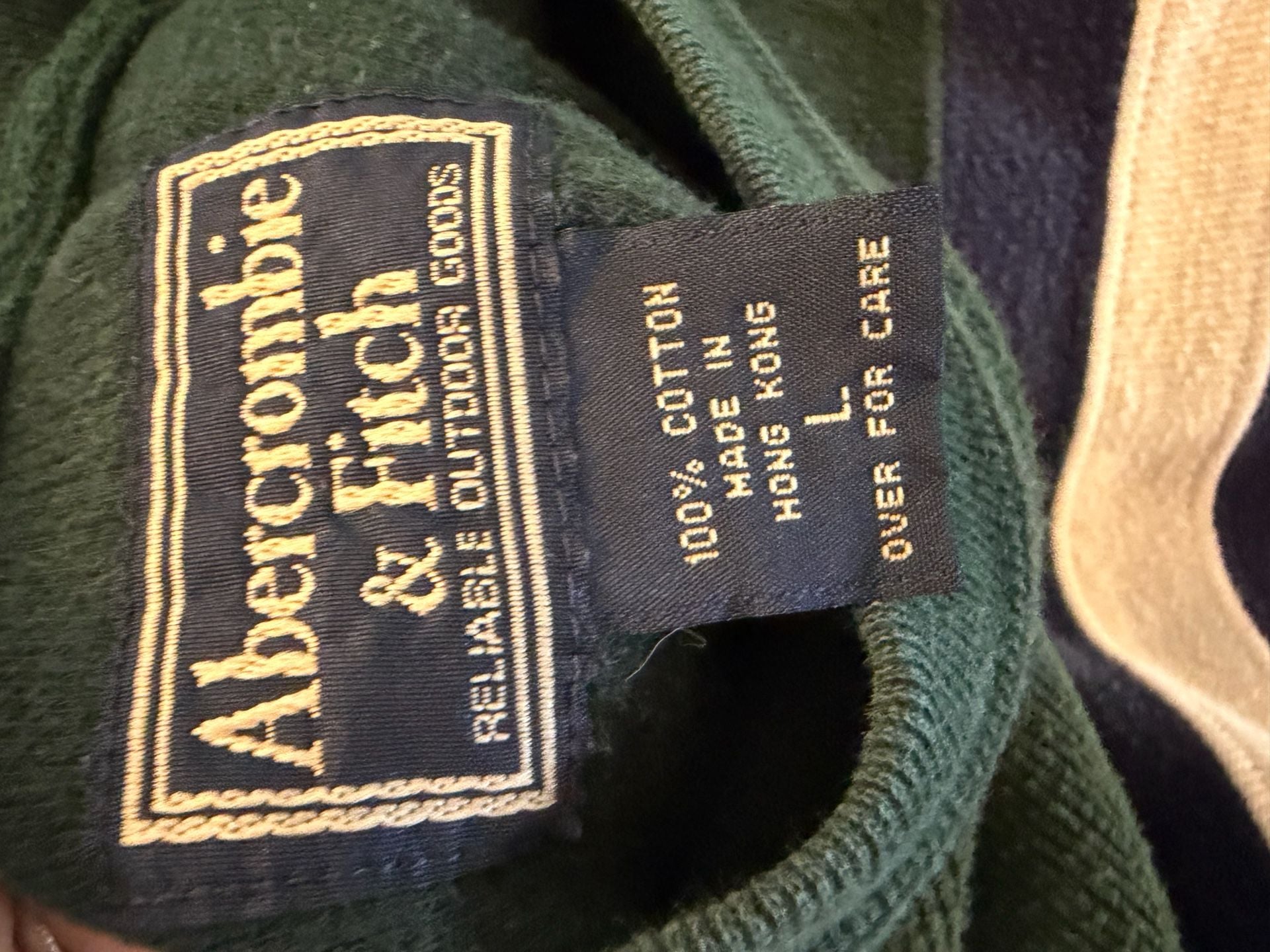 Abercrombie & Fitch Sweater Size L Green Striped Thermal Long Sleeve 5