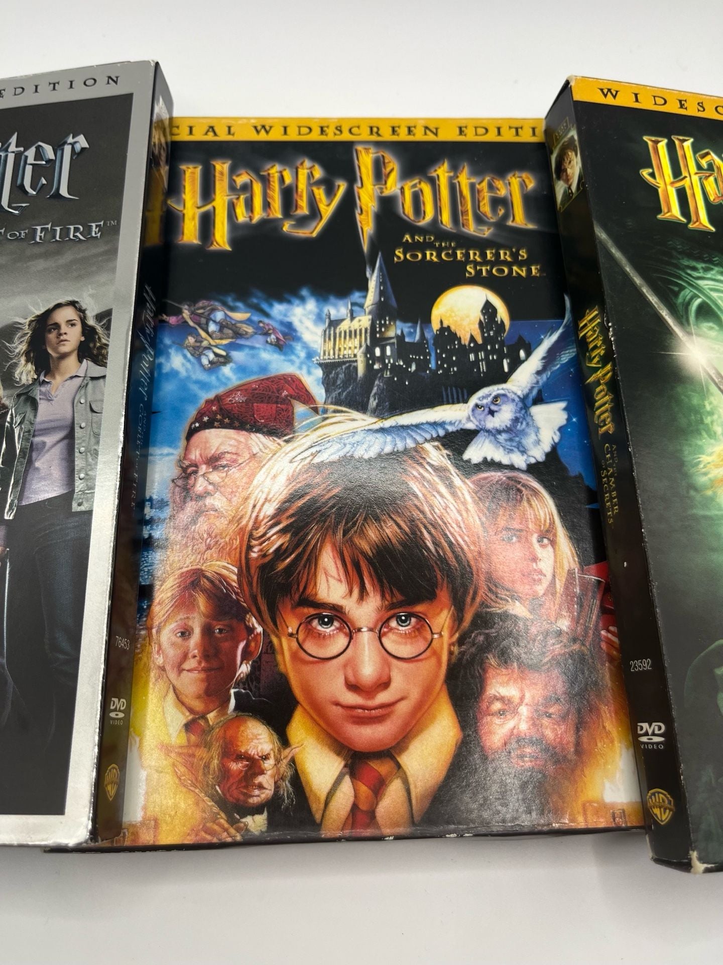 Harry Potter DVD Movie Lot Sorcerers Stone Chamber Secrets Goblet of Fire 3