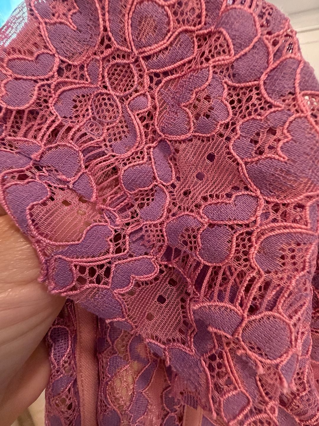 Easel Lace Ruffle Corset Top Purple 14