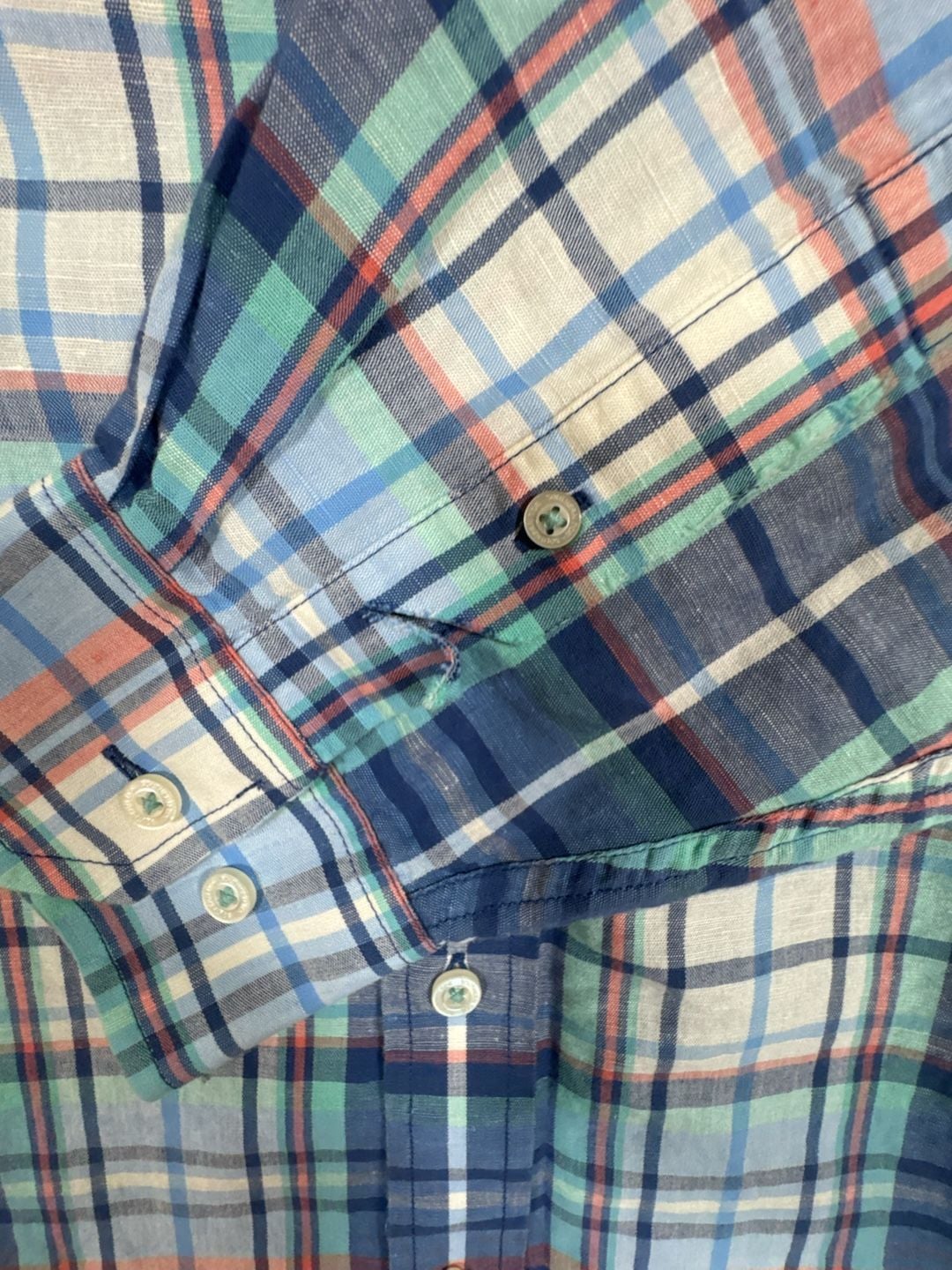 Southern Tide Plaid Classic Fit Sport Shirt Size M Blue 4