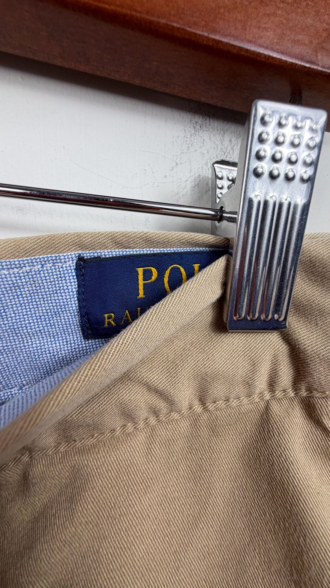 Polo Ralph Lauren Skull Embroidered Chino Shorts Size 34 Khaki 4