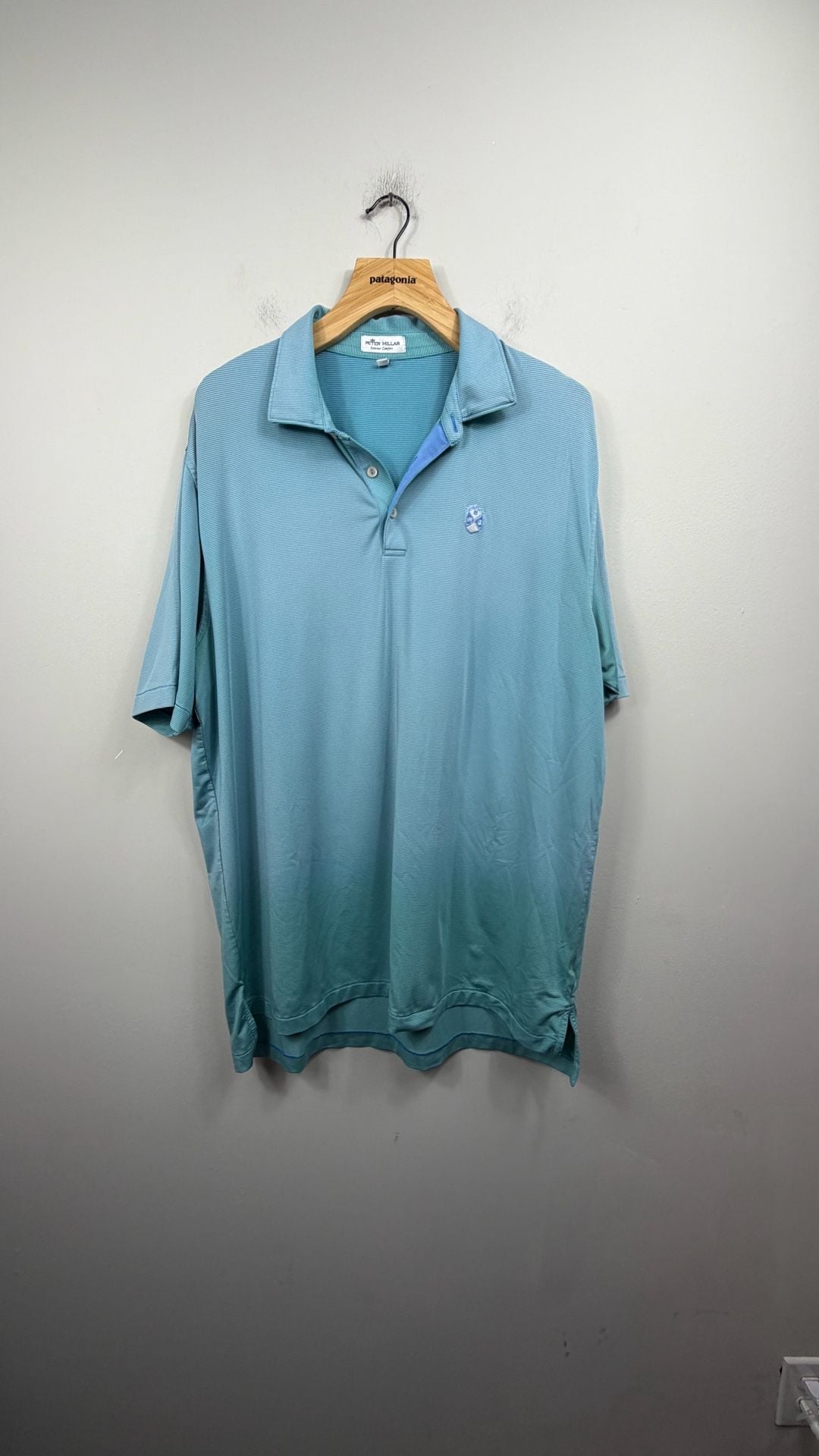 Peter Millar Summer Comfort Polo Shirt Size XL Blue Striped Golf 2