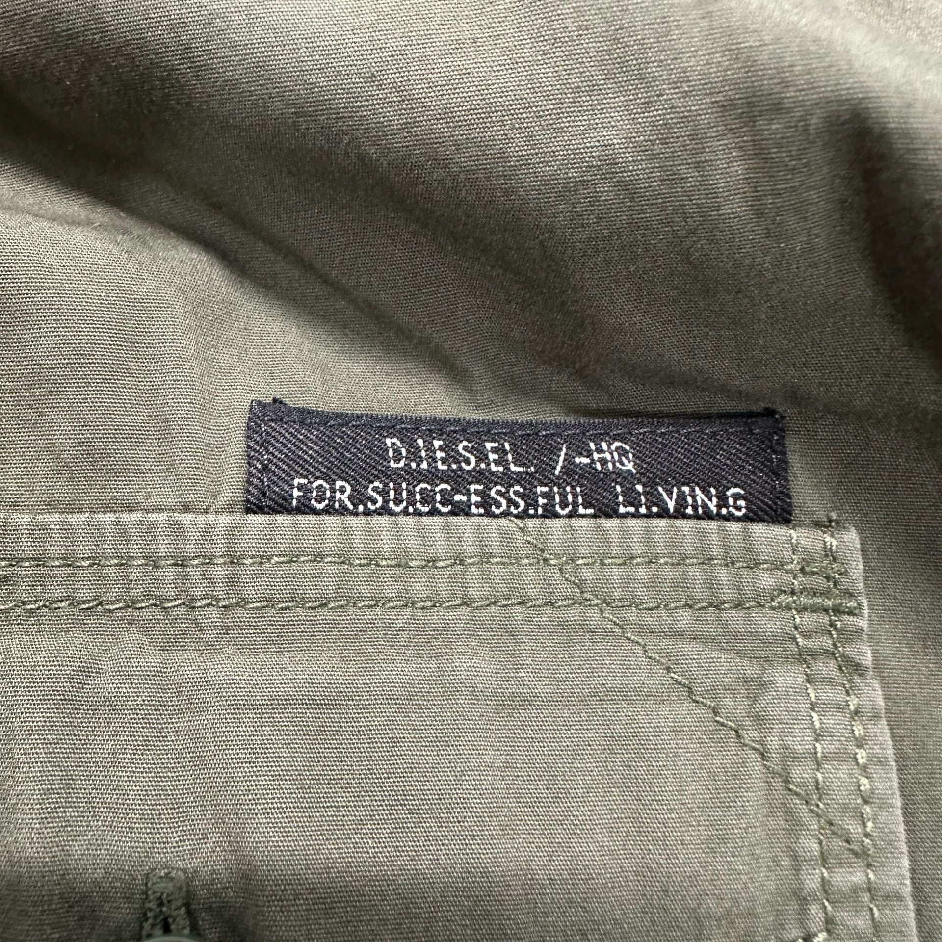 Diesel Utility Shirt XL Military Style Epaulet Cargo Pocket Long Sleeve 7