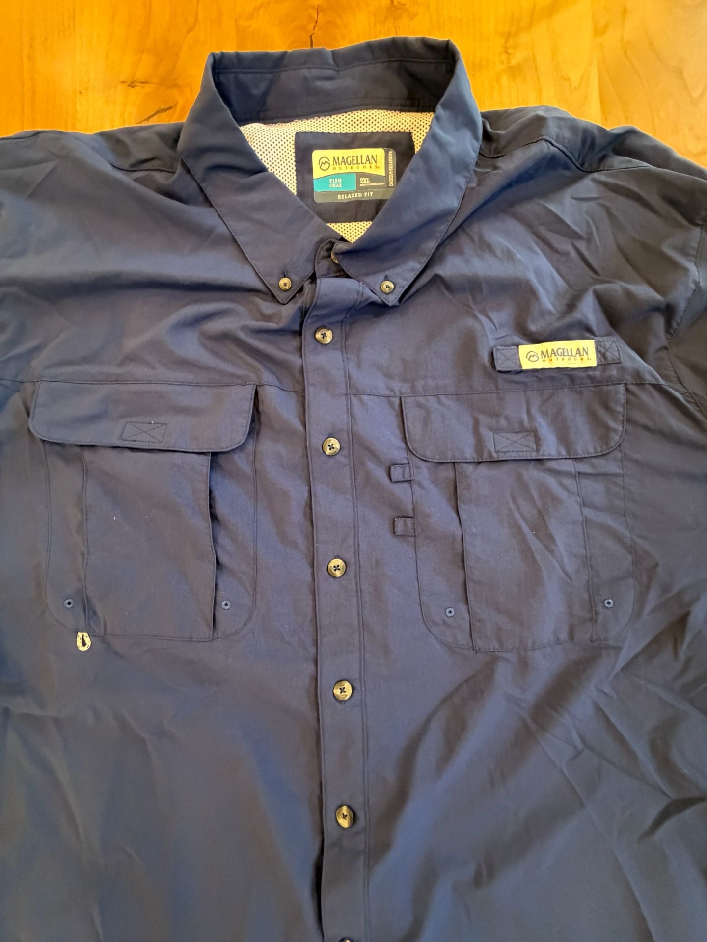 Magellan Outdoors Long Sleeve Fishing Shirt Blue 2XL 12