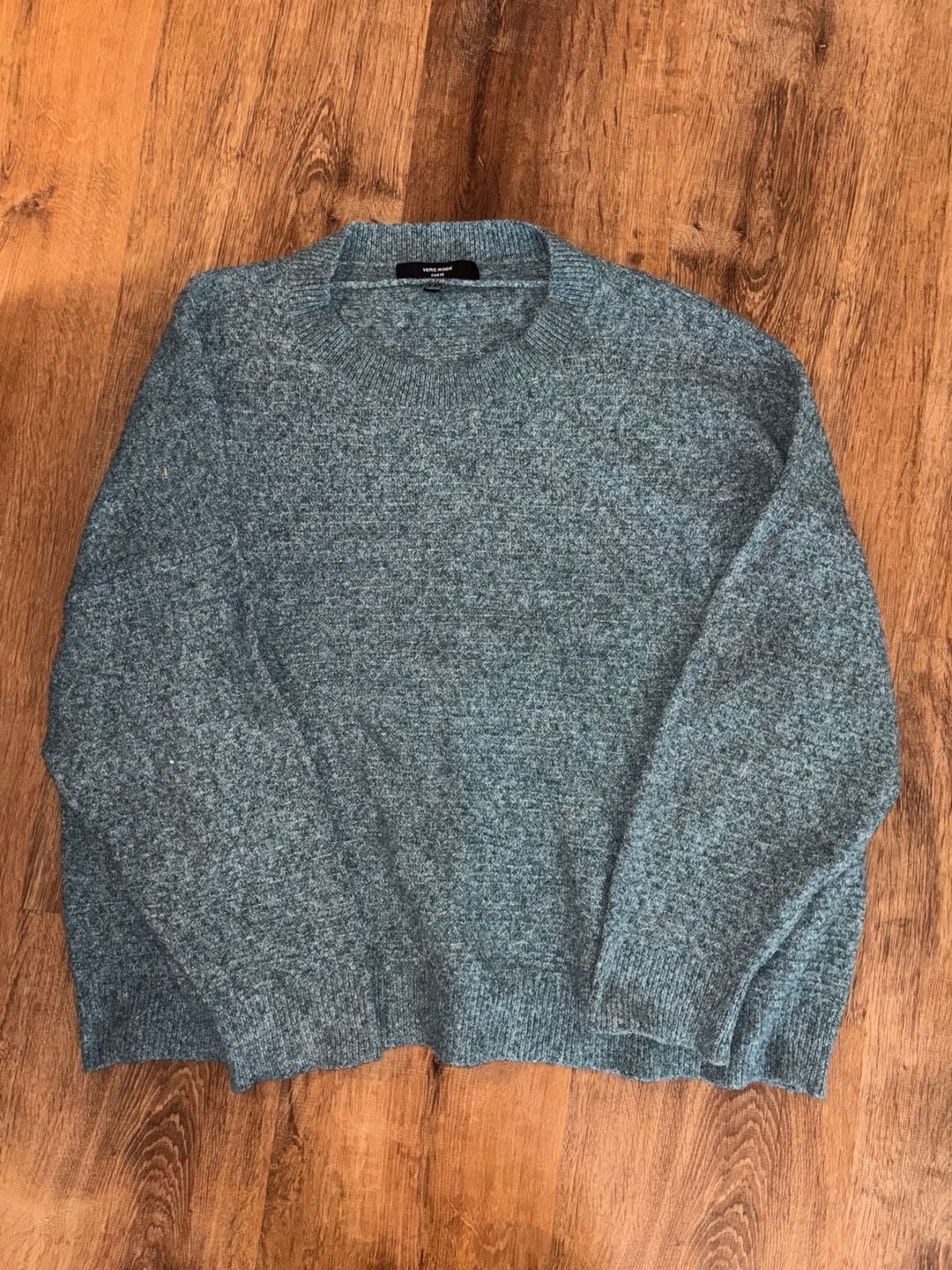 Vero Moda Curve Sweater Size US 3X Blue Melange Knit Pullover Crewneck 2