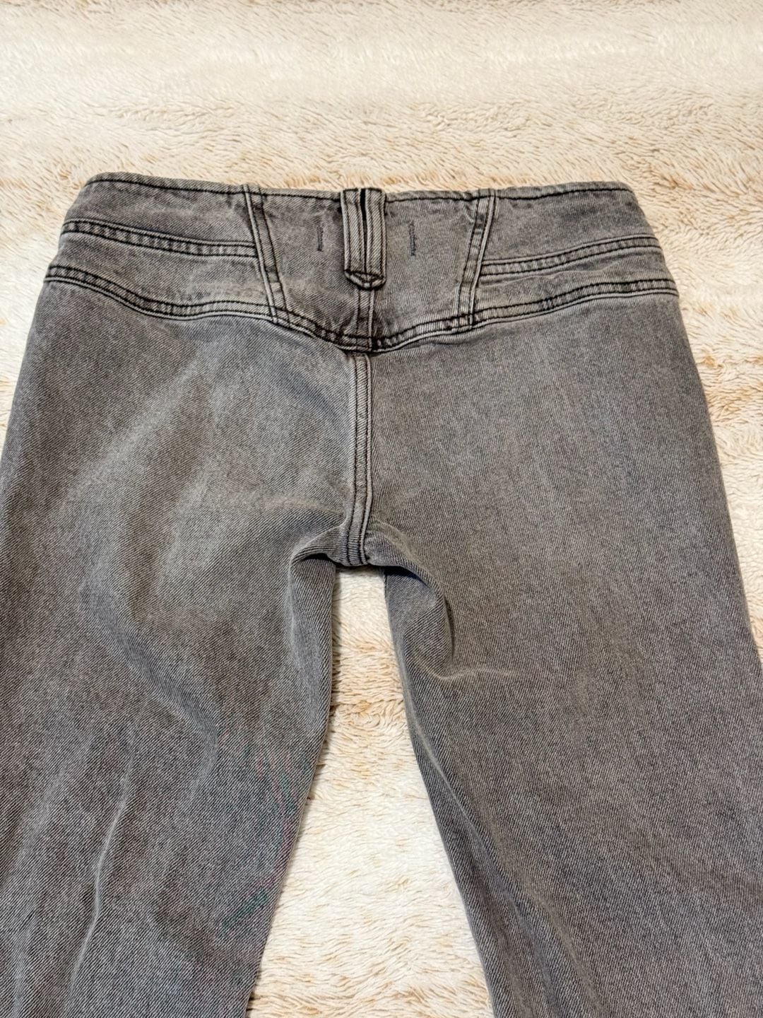 Free People We The Free Jeans Size 24 Gray Split Hem Bootcut Denim 6