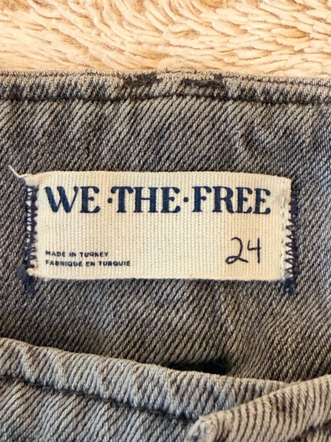 Free People We The Free Jeans Size 24 Gray Split Hem Bootcut Denim 8