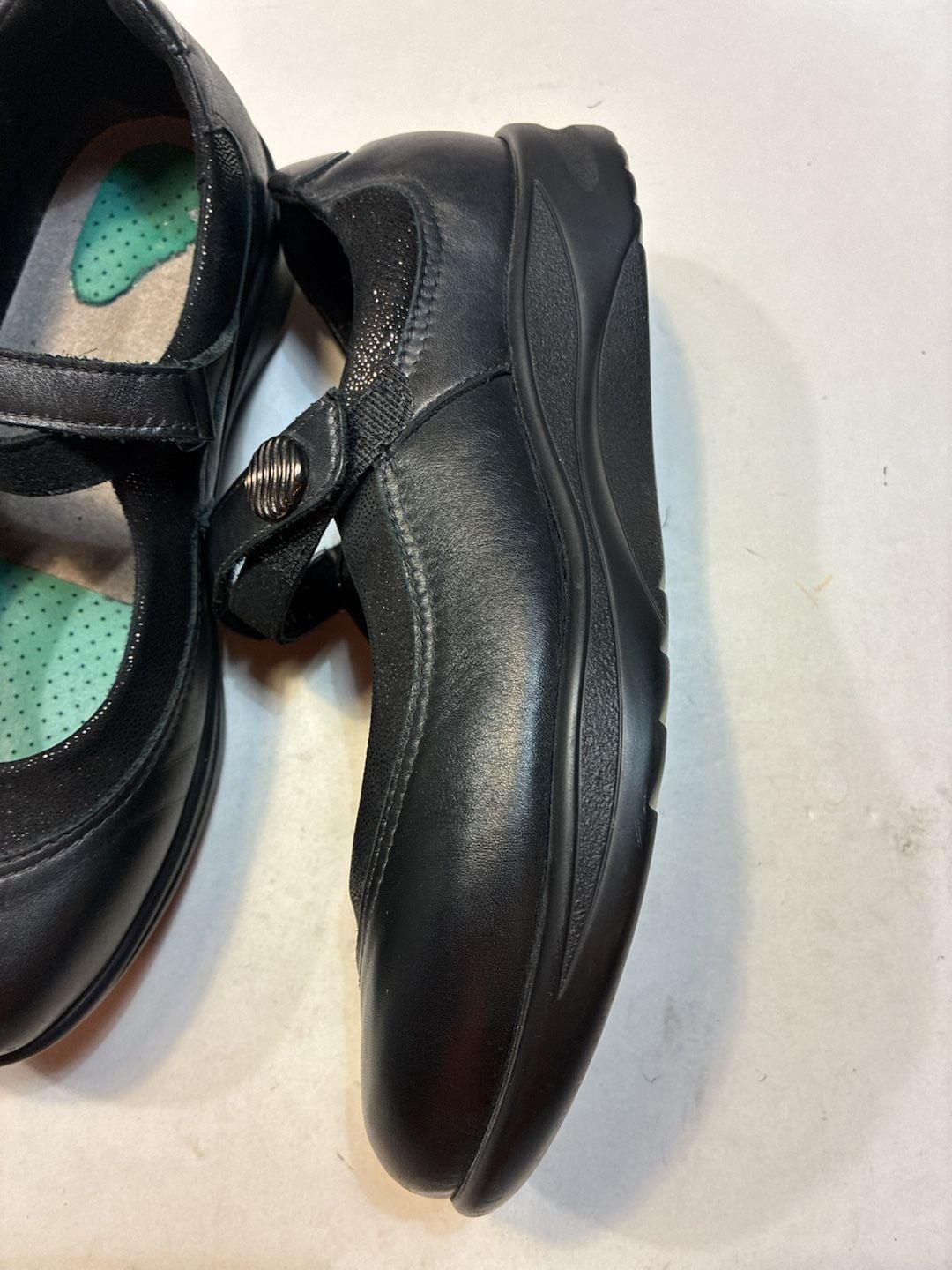 SAS Step Out Mary Jane Shoe Black Leather 3