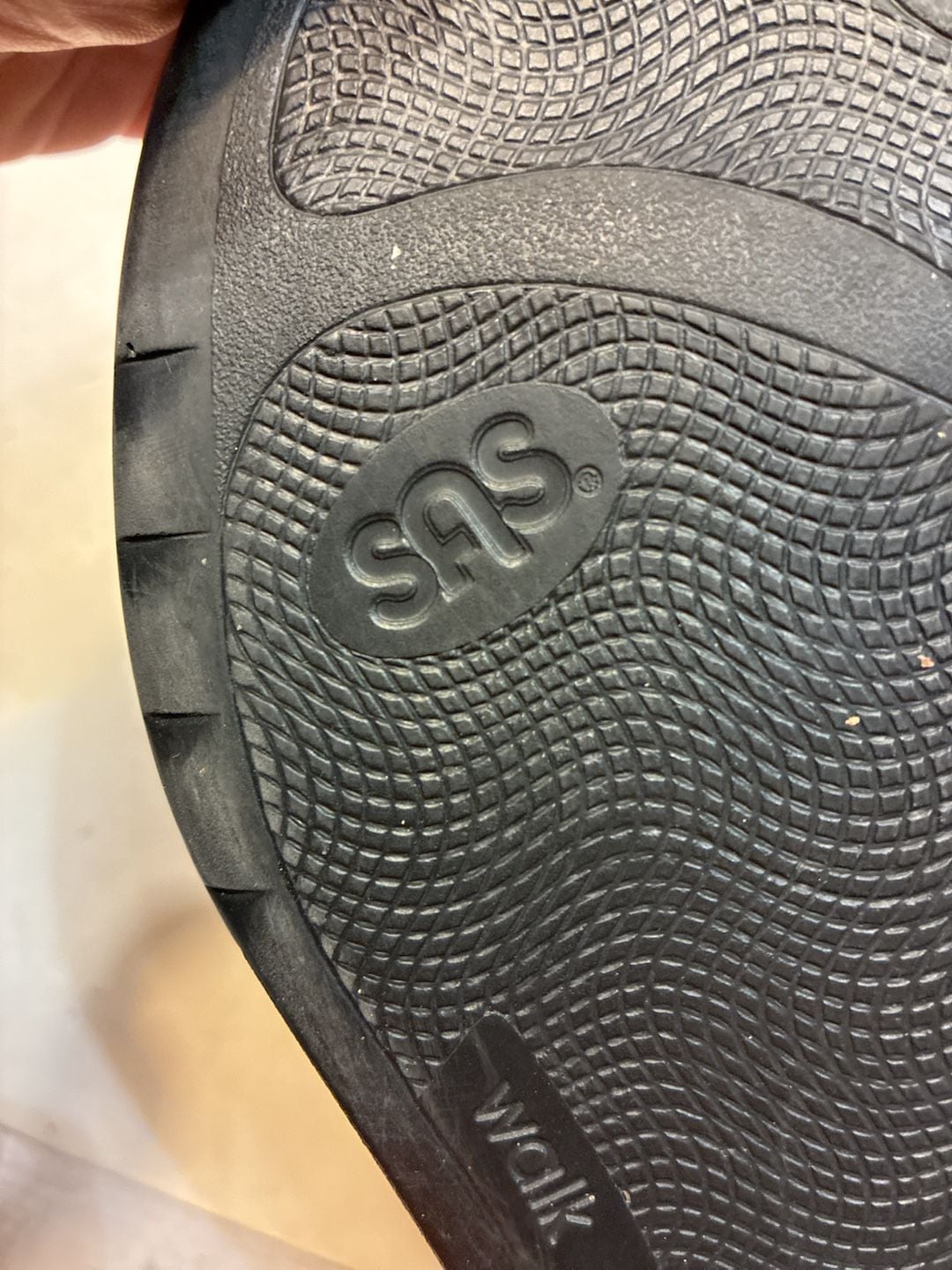 SAS Step Out Mary Jane Shoe Black Leather 6