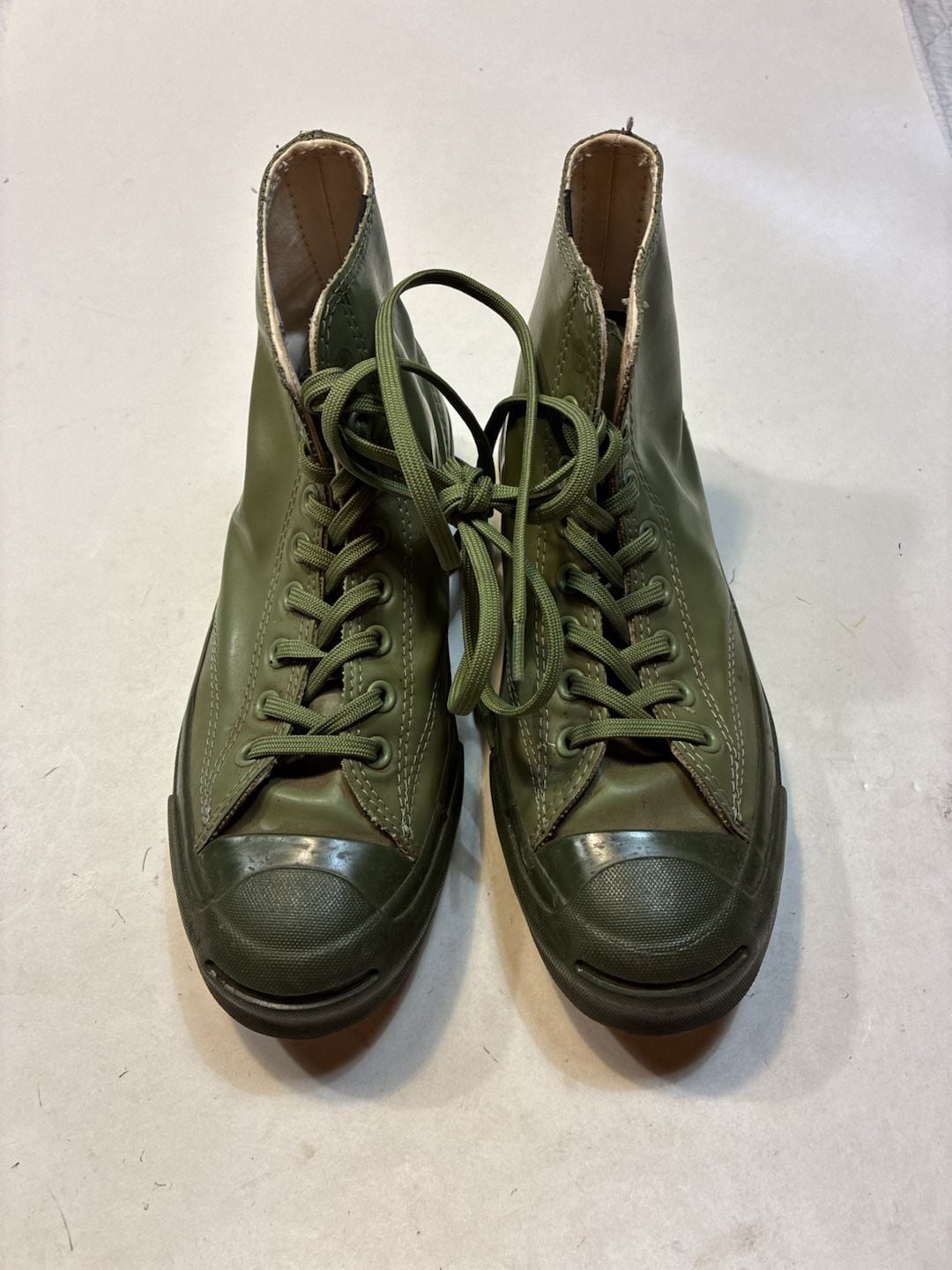 Converse Jack Purcell Signature Rubber High Top Fatigue Green 2