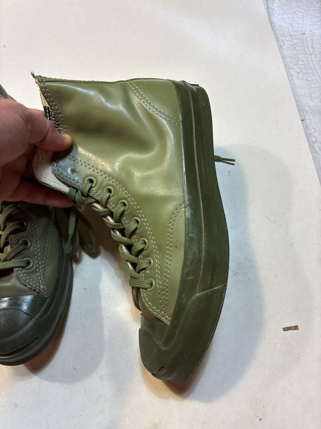 Converse Jack Purcell Signature Rubber High Top Fatigue Green 3