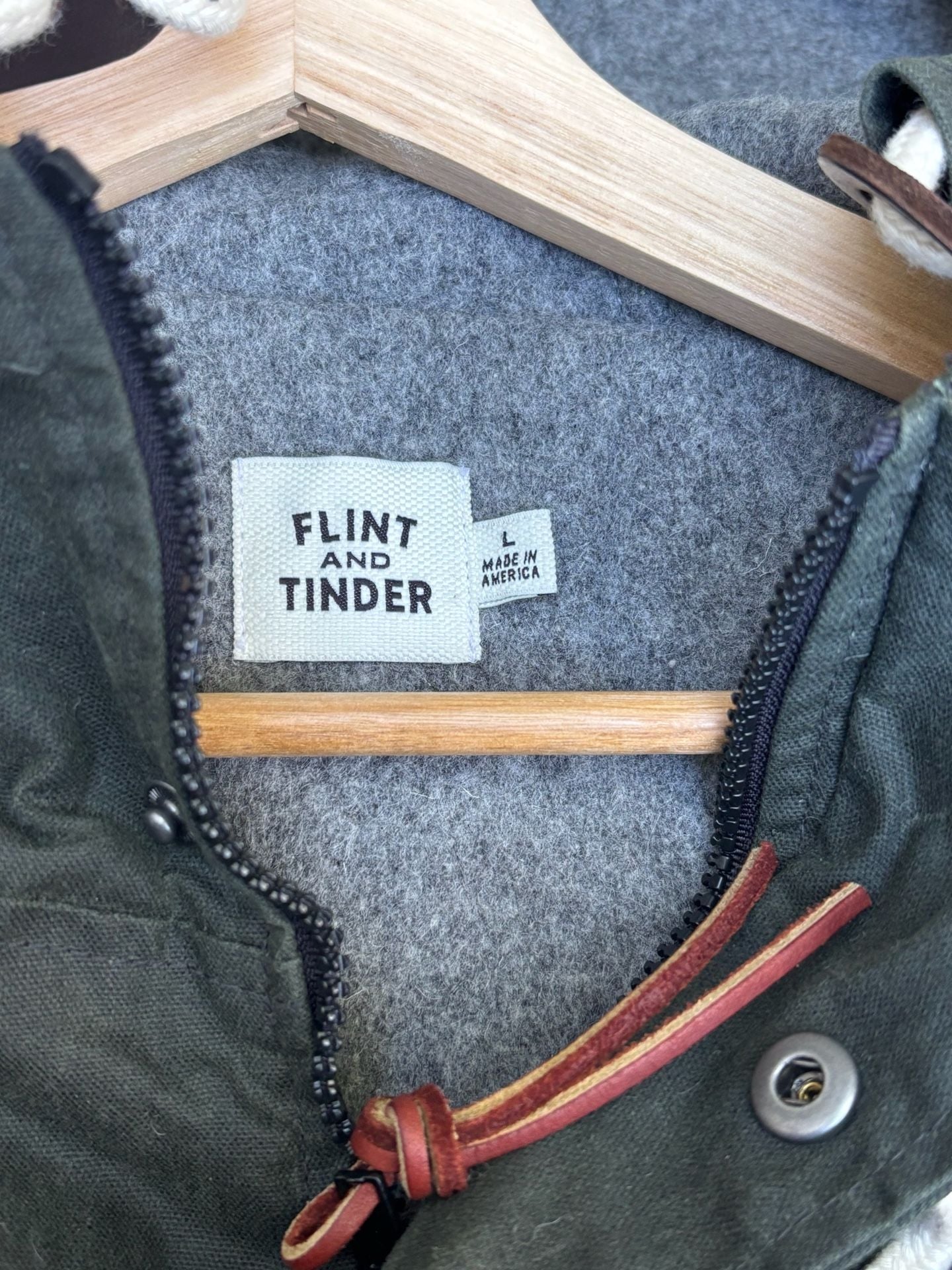 Flint And Tinder Waxed Ridge Parka Size L 3