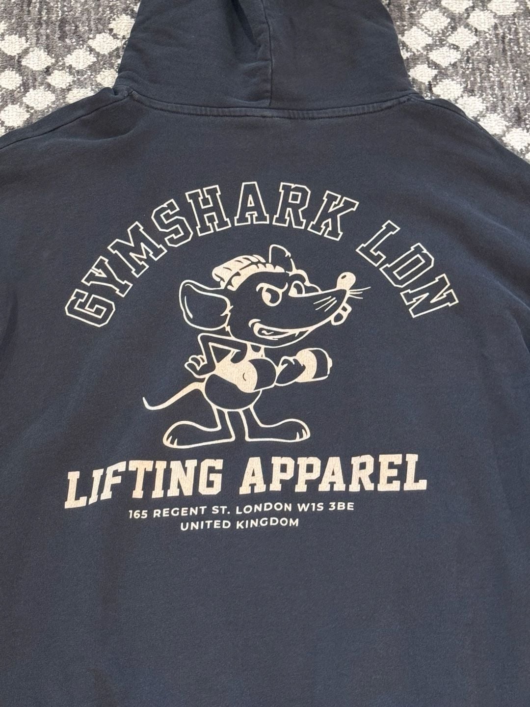 Gymshark London Exclusive Hoodie Black Regent St Mouse Graphic Size M 7