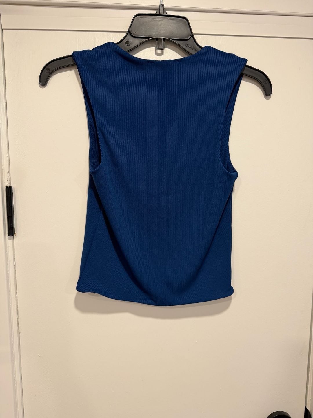 Zenana Tank Top Size S Royal Blue Ribbed Knit Square Neck 5