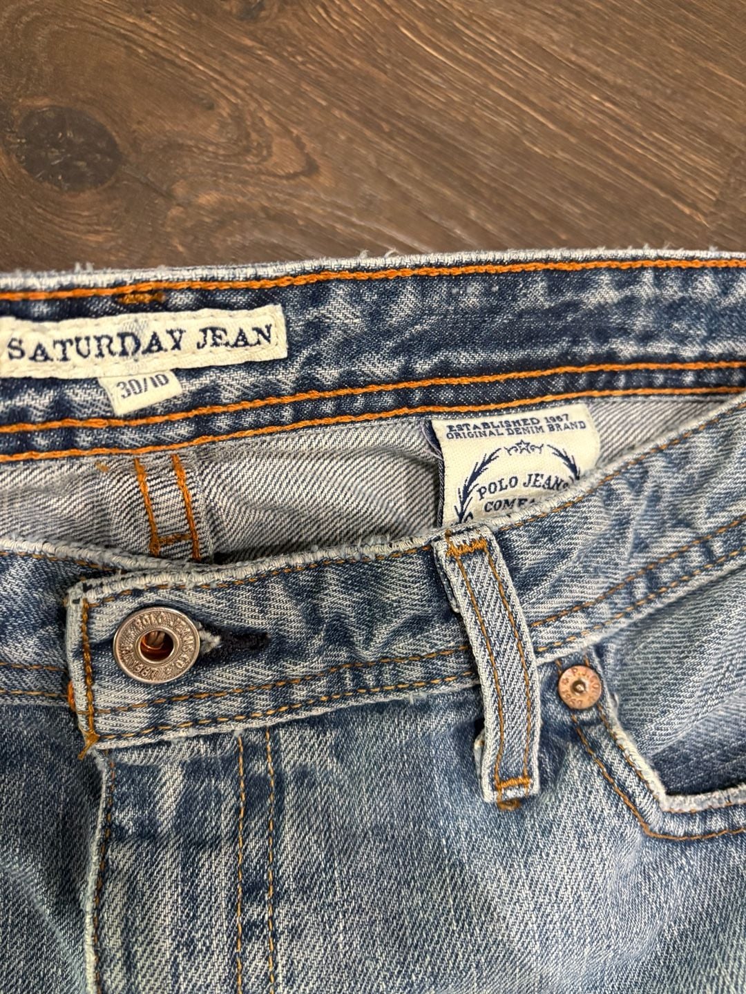 Polo Jeans Co. Saturday Cropped Jean Size 30/10 Light Medium Wash 3
