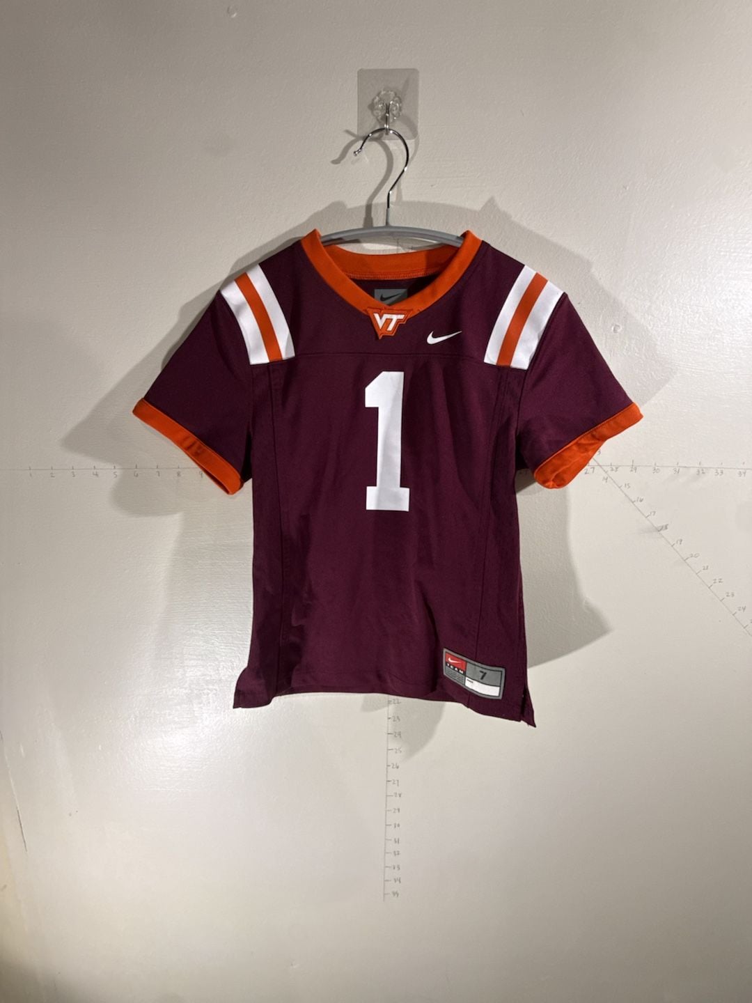 Nike Virginia Tech Hokies Football Jersey Size 7 Maroon 2