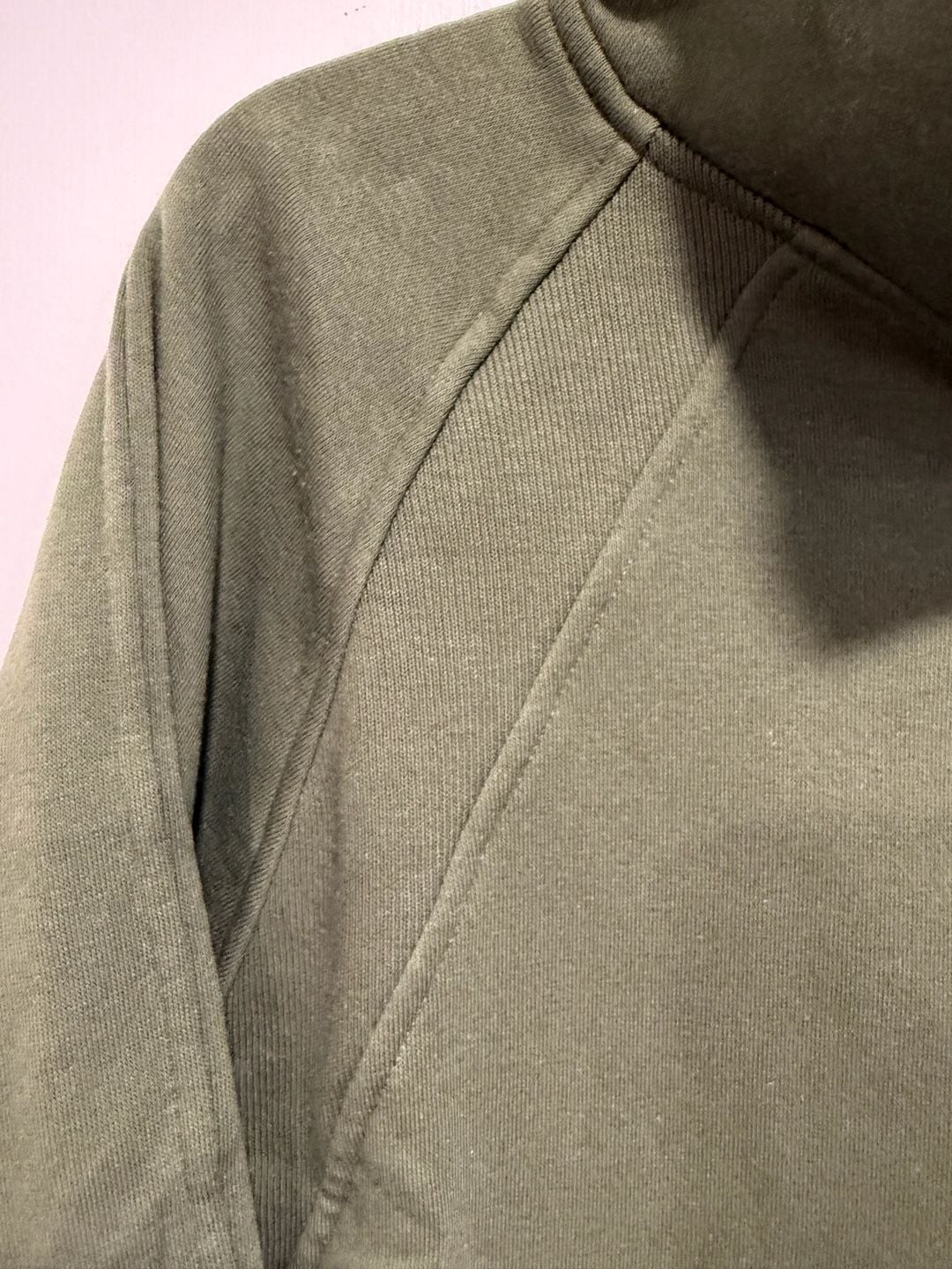 Zenana OT-4360 Half Zip Sweatshirt Size L Olive Green 4