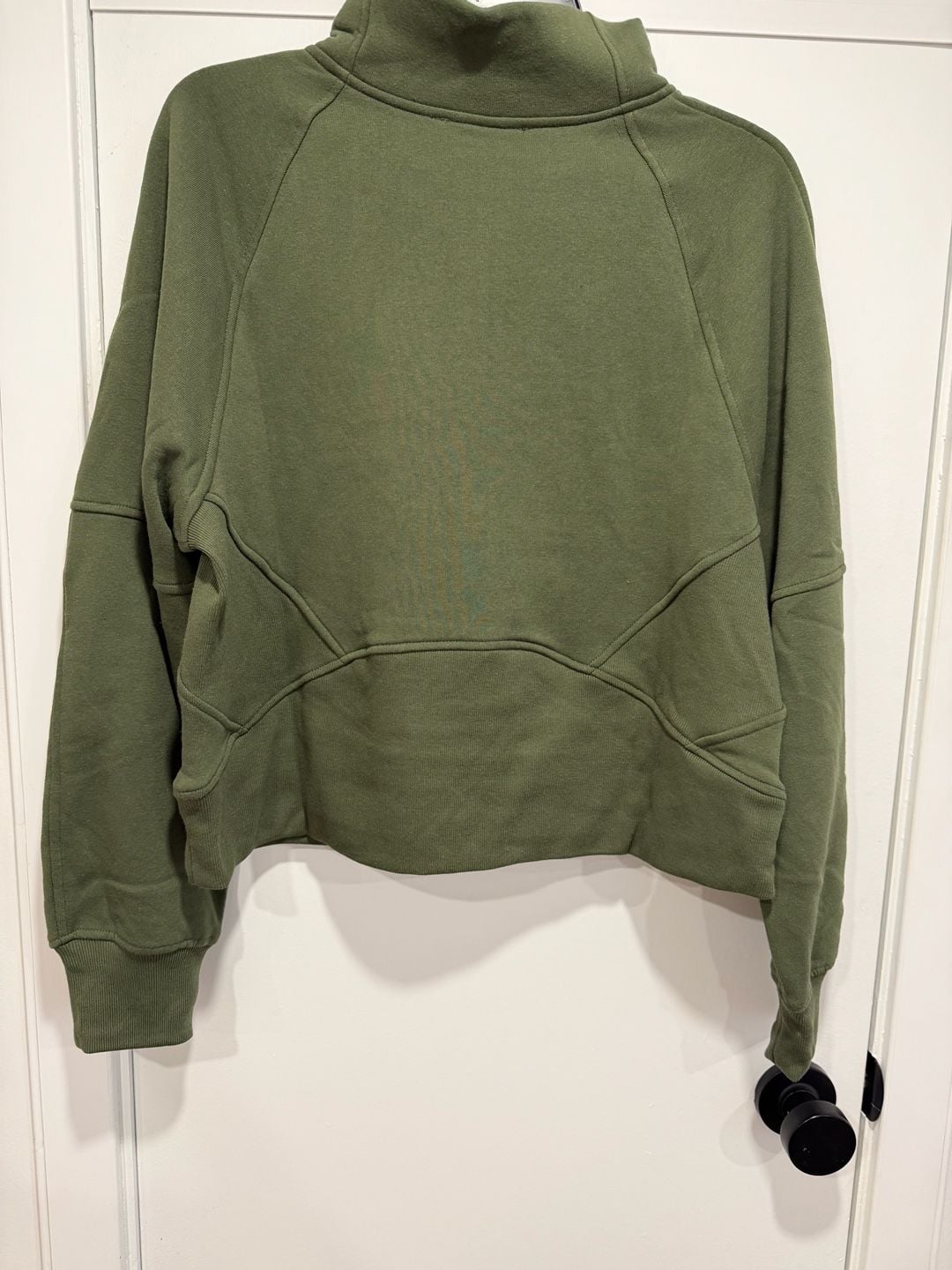 Zenana OT-4360 Half Zip Sweatshirt Size L Olive Green 7