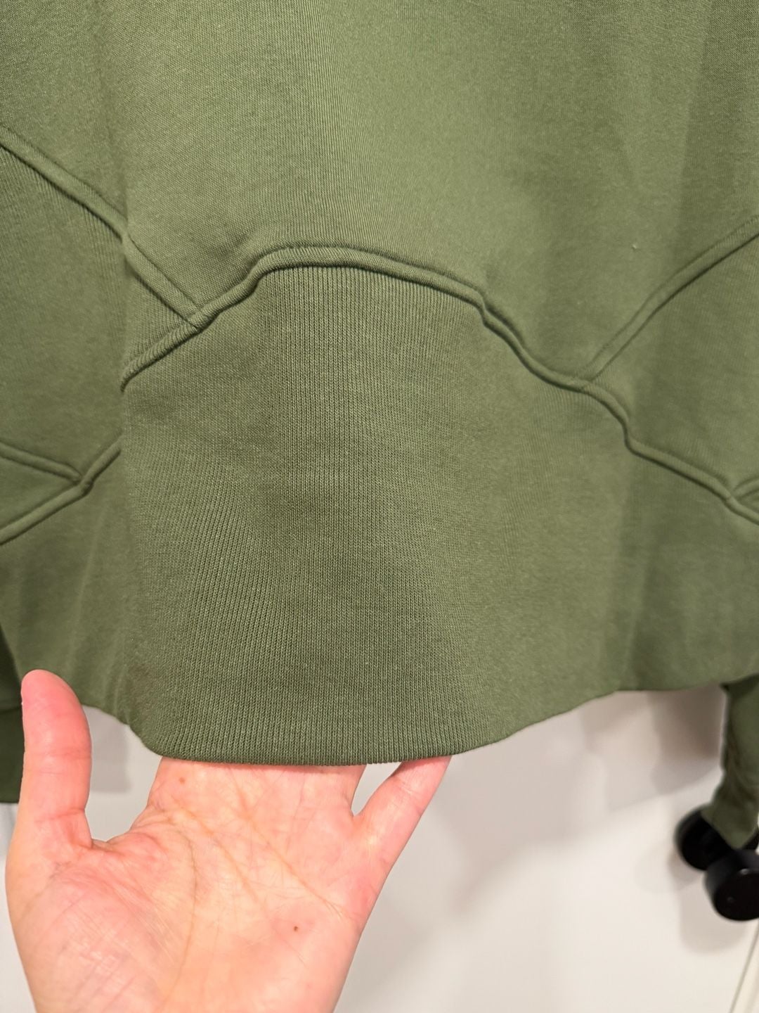 Zenana OT-4360 Half Zip Sweatshirt Size L Olive Green 8